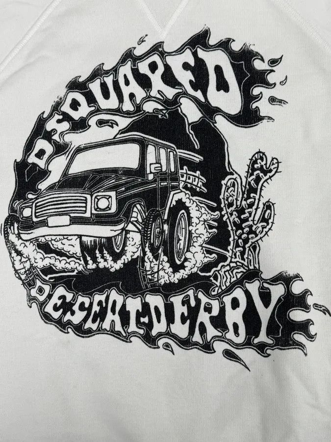 Dsquared2 AW2007 Dsquared2 White Desert Car Rebel Hoodie Size US M / EU 48-50 / 2 - 7 Thumbnail