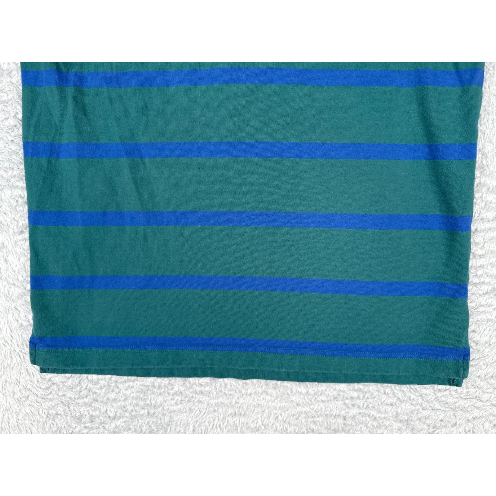 Gap VINTAGE Gap Polo Shirt Teen 18-20 Green Blue Stripe Rugby Cotton Long Sleeve 18 Mens? Size US XXL / EU 58 / 5 - 5 Thumbnail