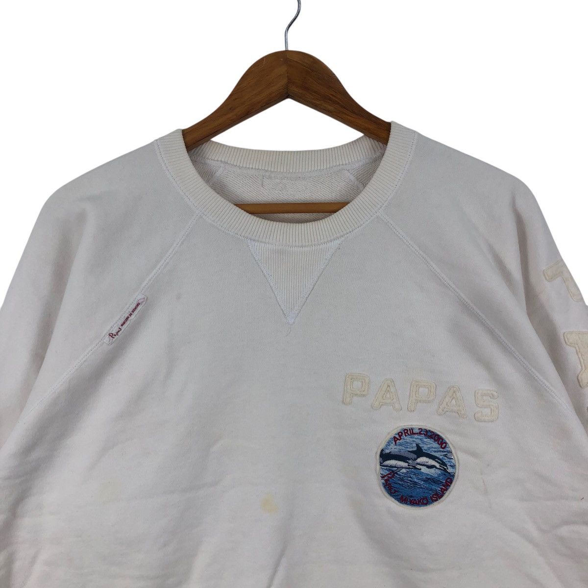 Vintage Vintage PAPAS Miyako Island Sweatshirt Big Logo Crewneck Size US M / EU 48-50 / 2 - 2 Thumbnail
