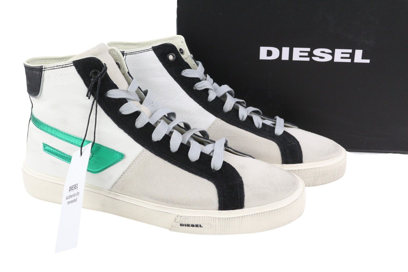 Diesel S-MYDORI ML EU44.5 White Leather High Top 41092 Size US 11.5 / EU 44-45 - 1 Thumbnail