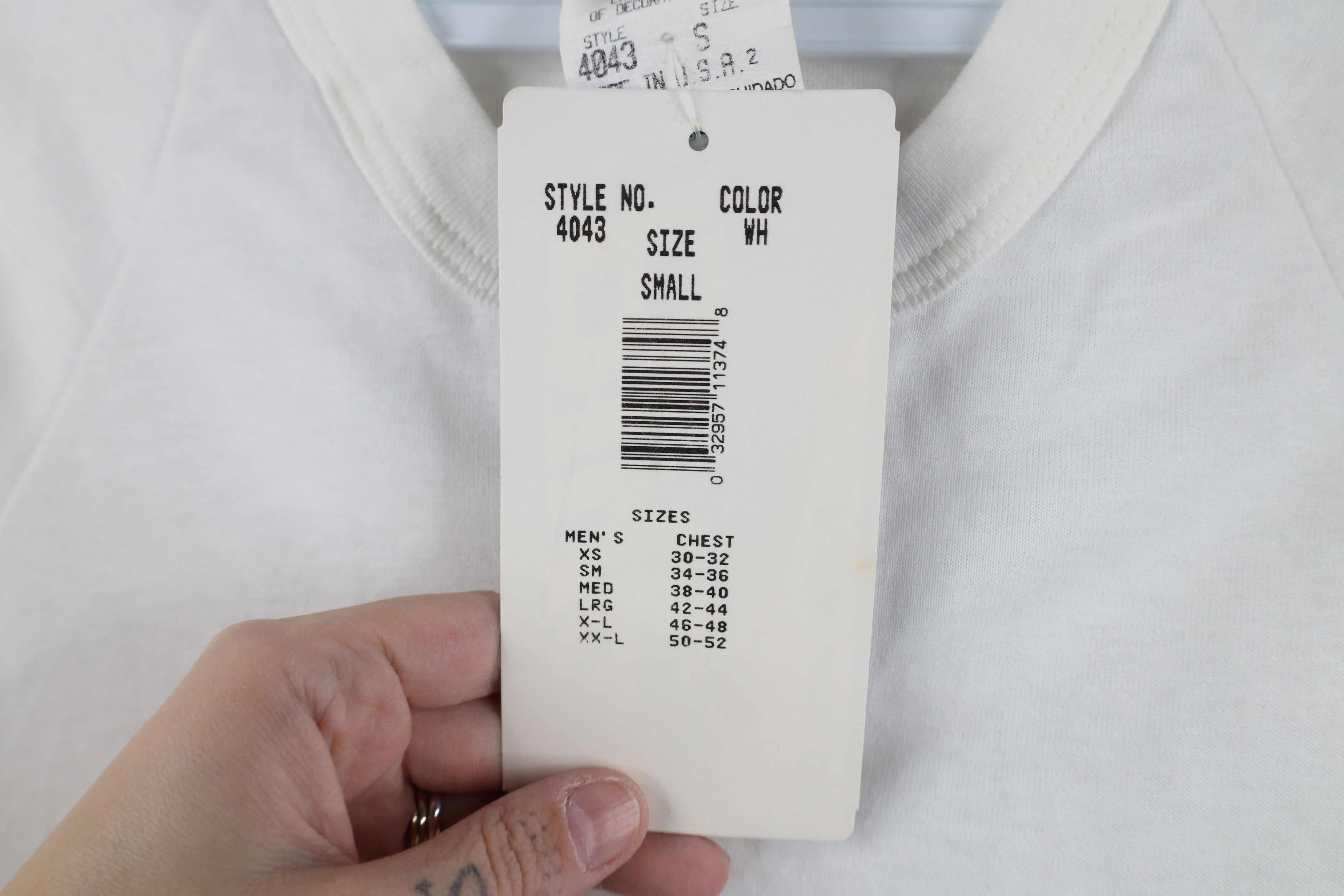 Vintage Deadstock Vintage 90s Bike Baseball Henley T-Shirt White USA Size US S / EU 44-46 / 1 - 9 Thumbnail