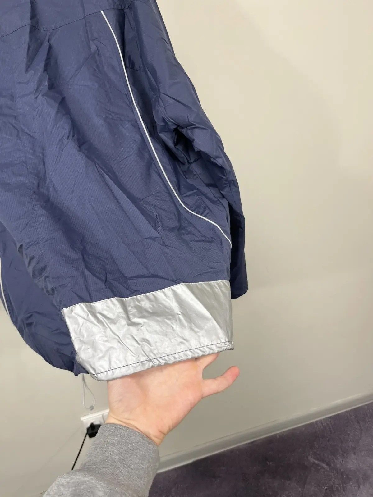 Nike × Vintage Vintage Nike Y2K Reflective Swoosh Hype Zip Nylon Jacket Size US XL / EU 56 / 4 - 18 Thumbnail