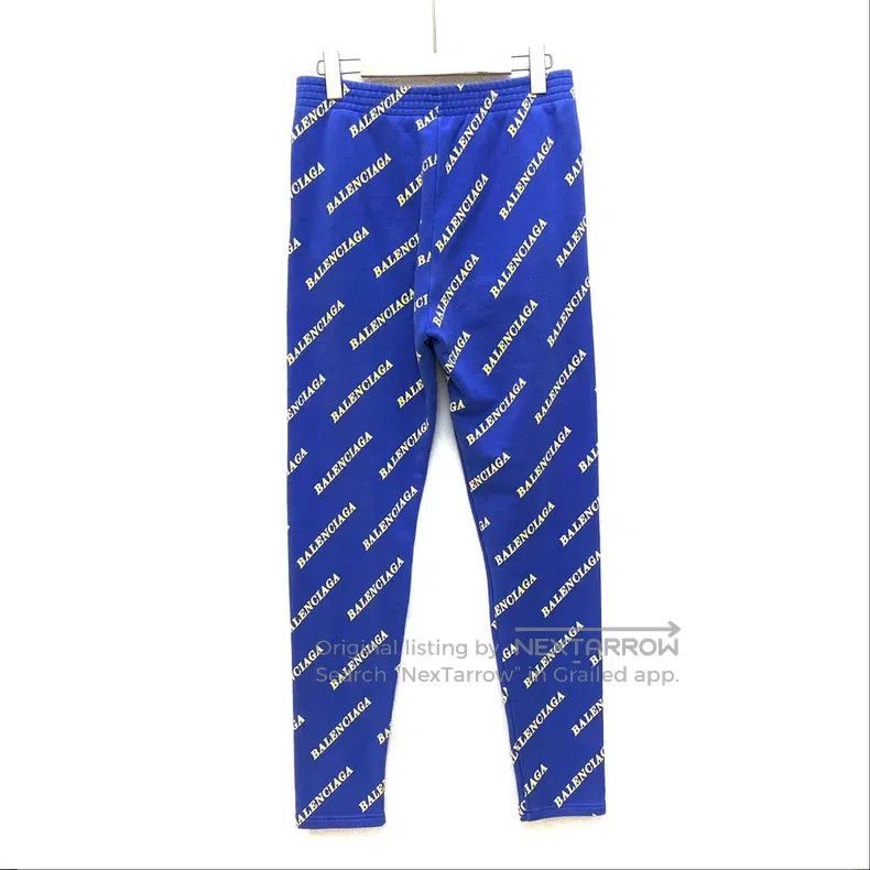 Balenciaga Balenciaga size M Blue Full Print Old Logo Sweatpants Size US 30 / EU 46 - 2 Thumbnail