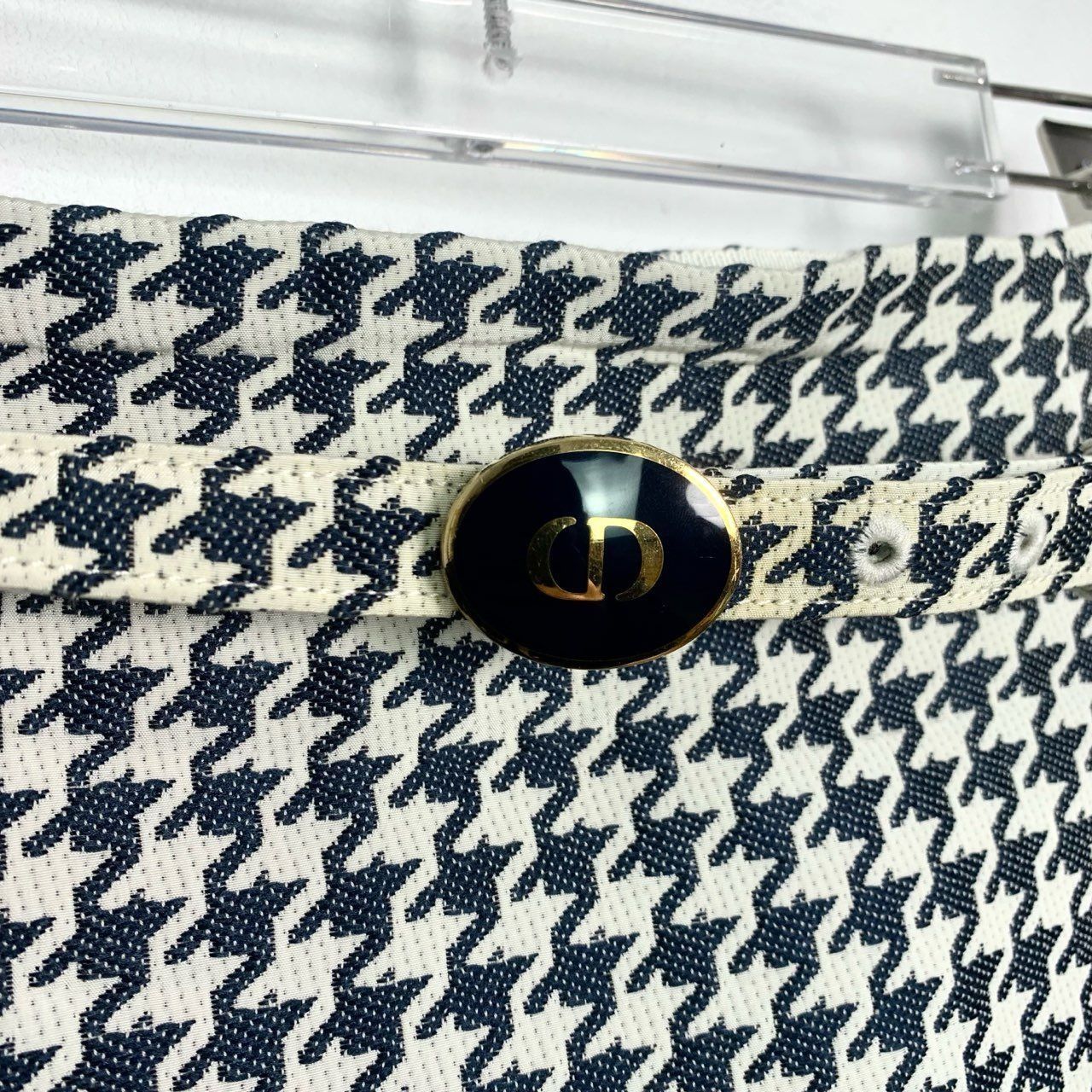 Dior Christian Dior Houndstooth A-Line Skirt With Logo Button Mad Size 42" / US 20 - 5 Thumbnail