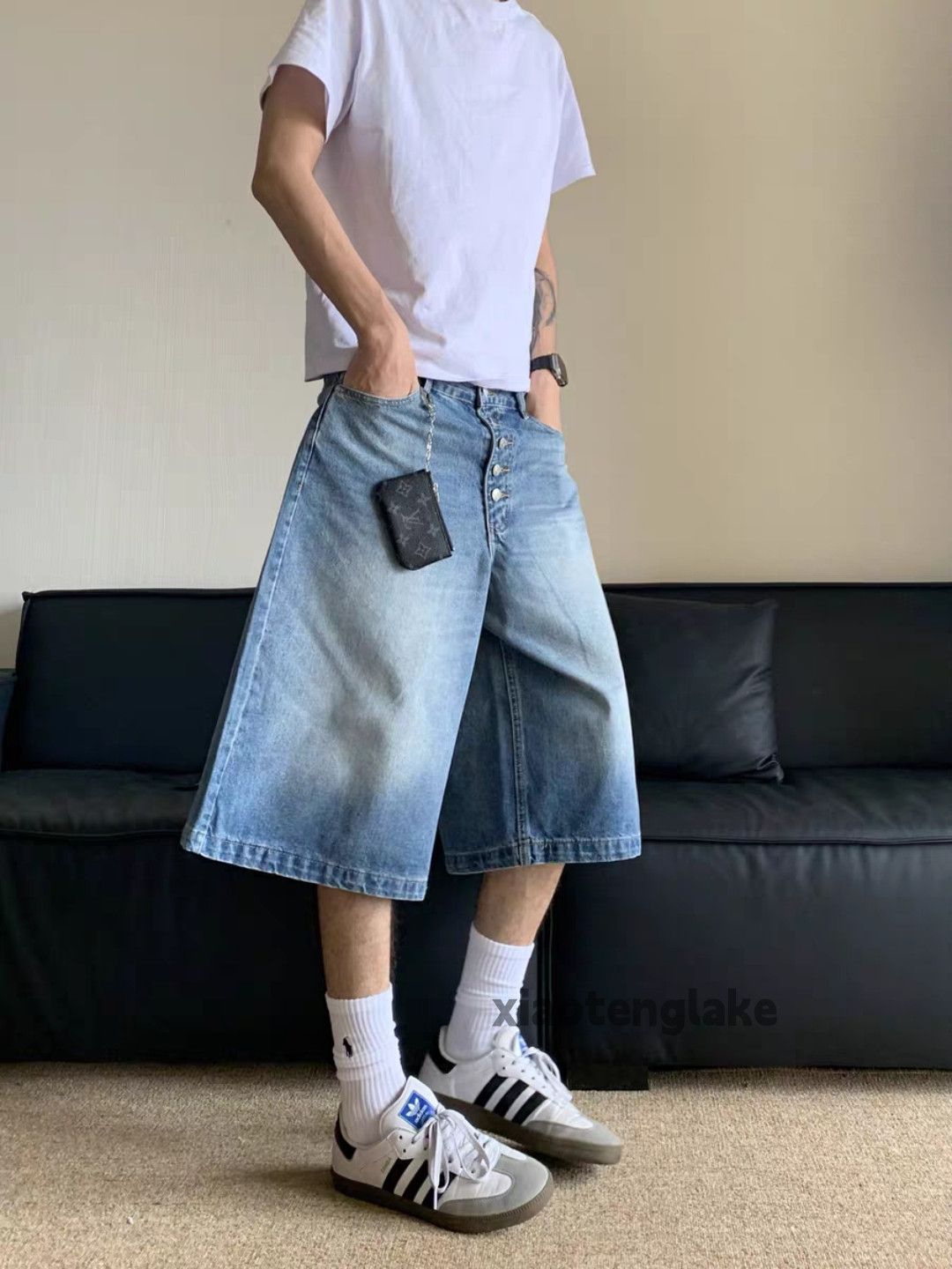 Designer Unisex outdoor utility loose baggy hiphop cargo shorts Size US 28 / EU 44 - 7 Thumbnail