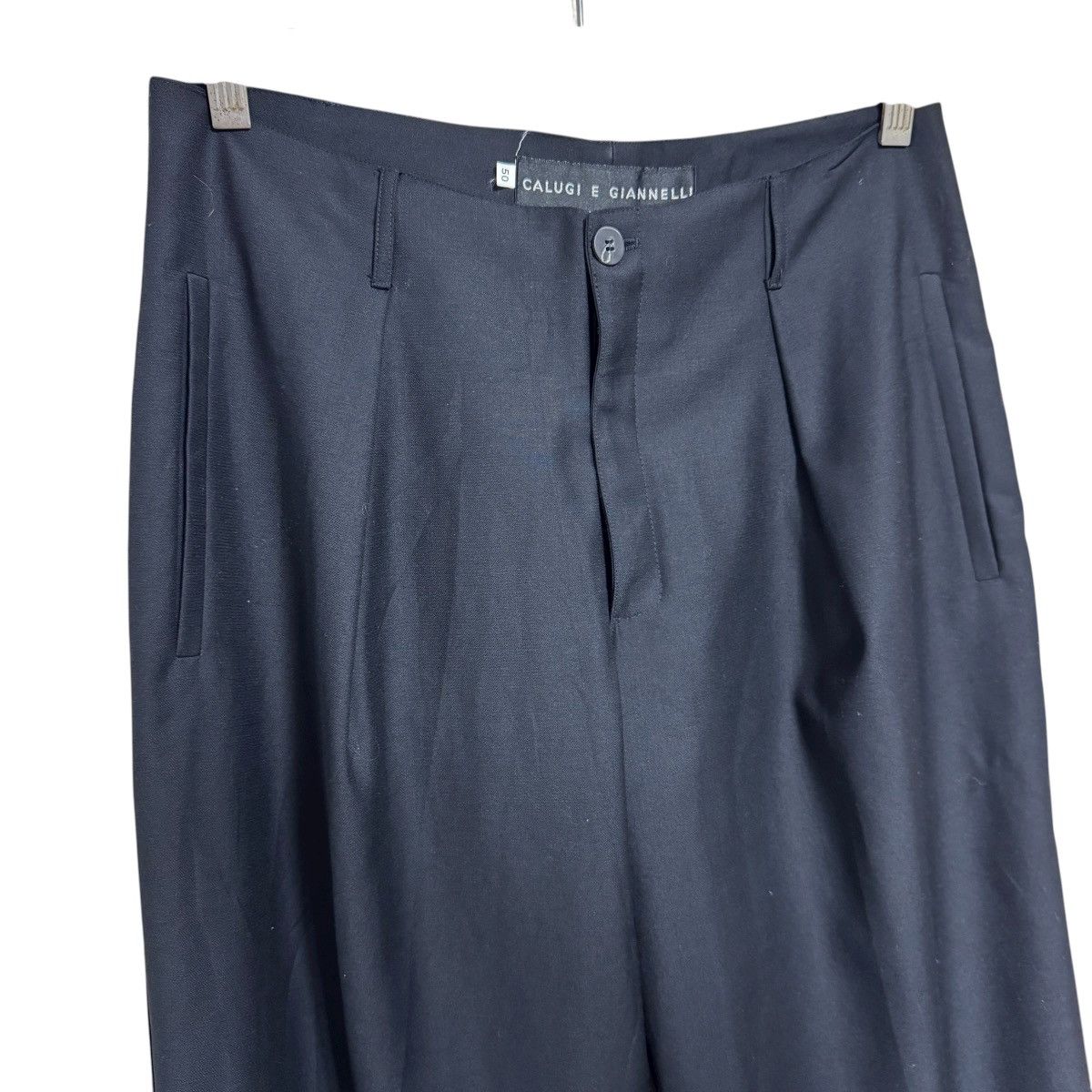 Calugi e Gianelli Calugi E Giannelli Black Wool Baggy Pants Size US 32 / EU 48 - 1 Thumbnail