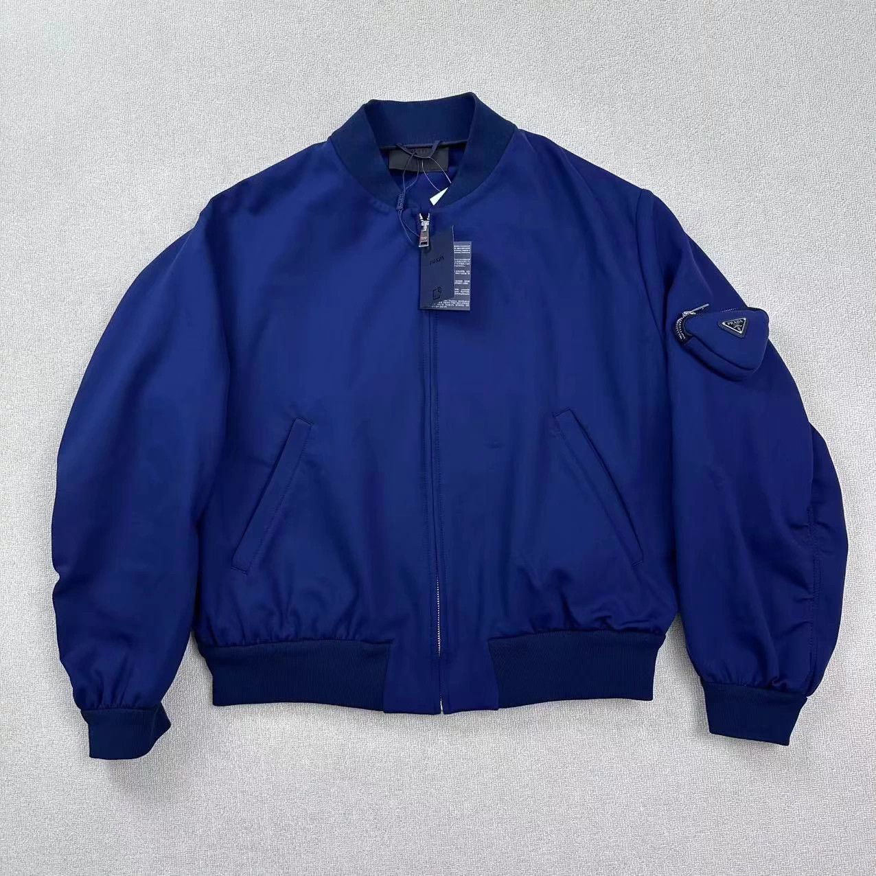 Prada Prada Klein Blue Triangle Pouch L Jacket Size US L / EU 52-54 / 3 - 1 Thumbnail