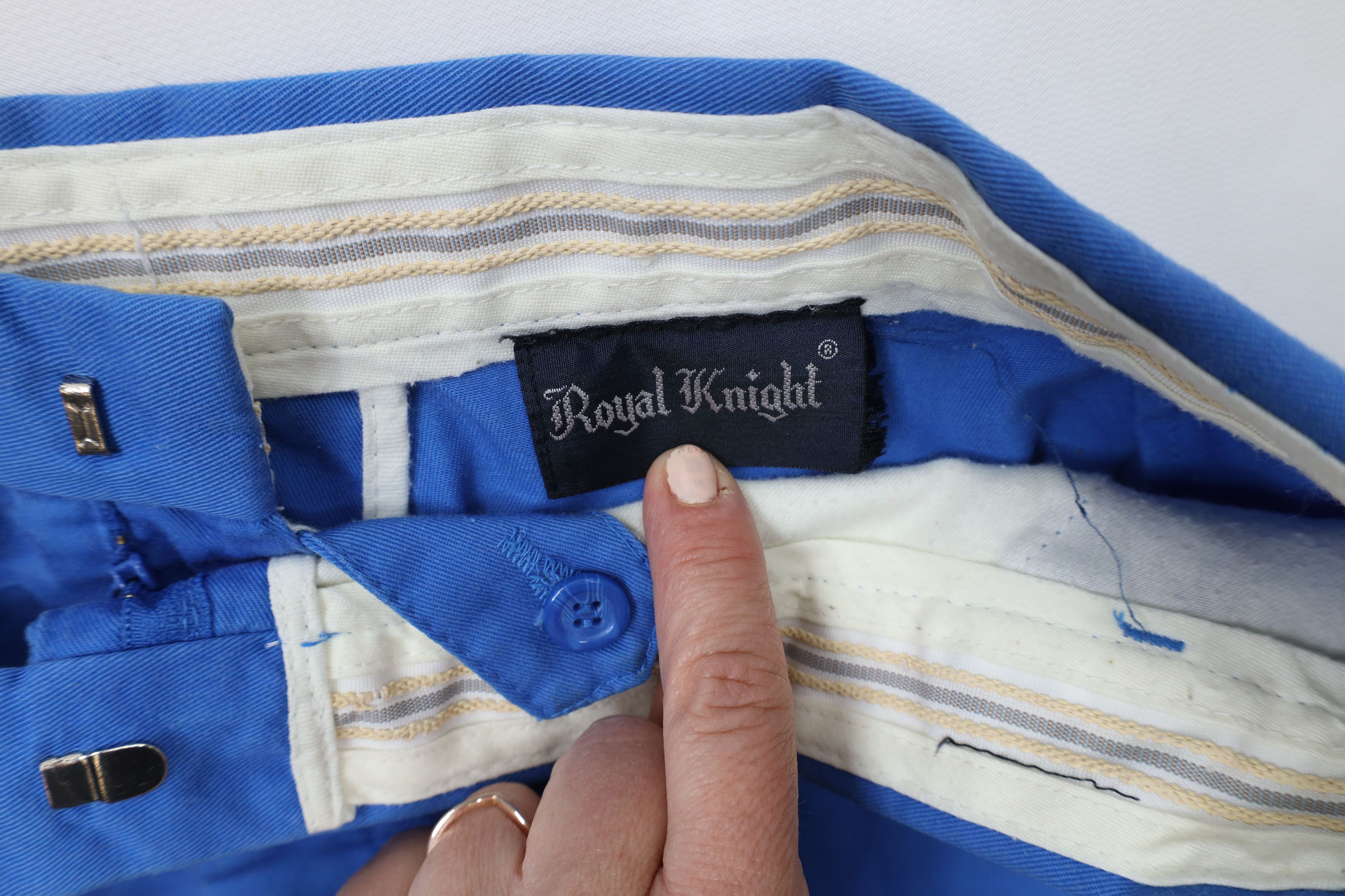 Vintage Vintage 70s Streetwear Knee Golf Chino Shorts Royal Blue Size US 36 / EU 52 - 10 Thumbnail