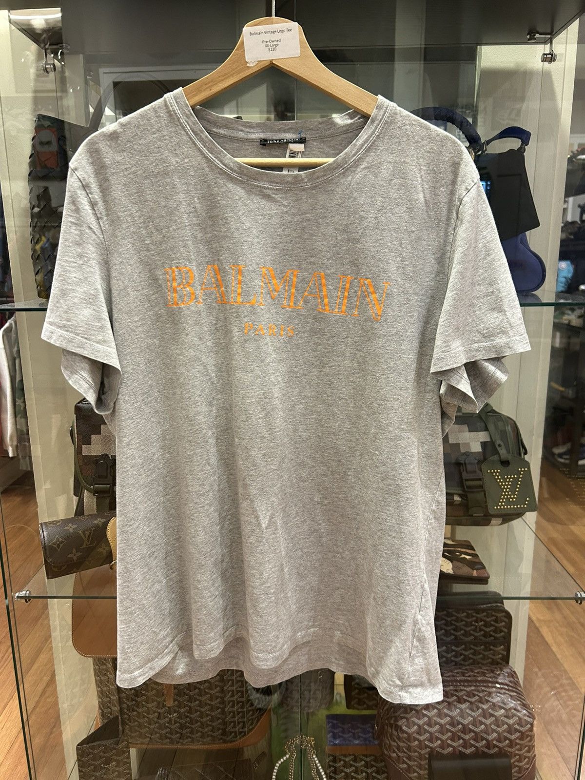 Balmain Balmain Vintage Logo Tee Size US XXL / EU 58 / 5 - 1 Thumbnail