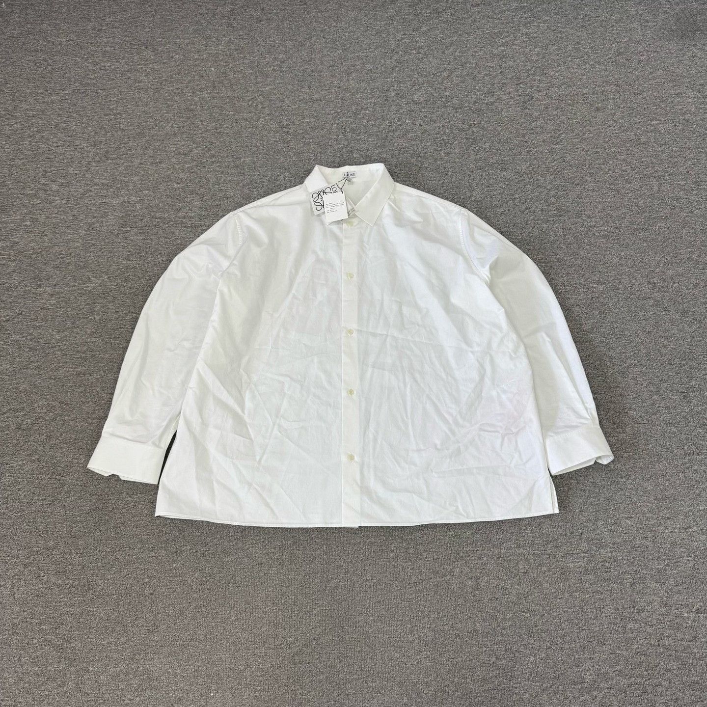 Loewe Loewe White Loose Logo Long-Sleeve Shirt Size US XS / EU 42 / 0 - 1 Thumbnail