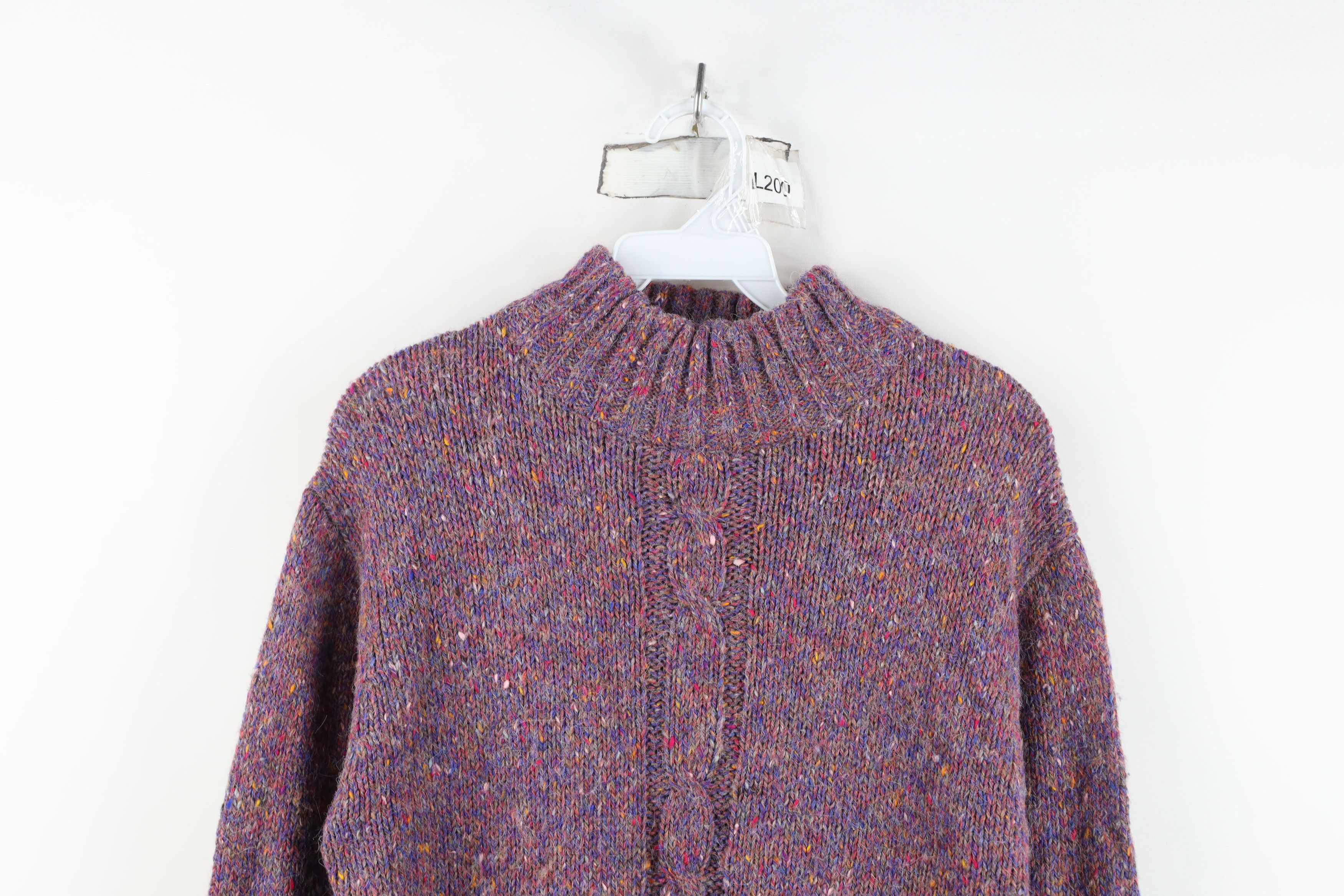Vintage Vintage 90s Streetwear Wool Blend Knit Mock Neck Sweater Size M / US 6-8 / IT 42-44 - 2 Thumbnail