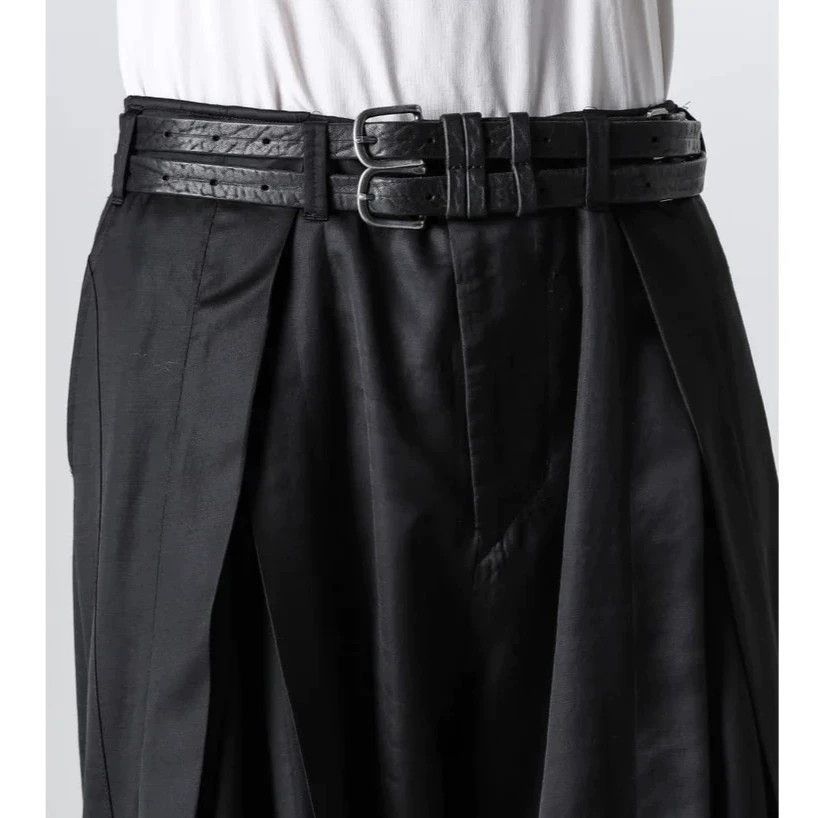 Julius Julius 7 Runway Black Double Strap Leather Belt OS Size ONE SIZE - 6 Thumbnail