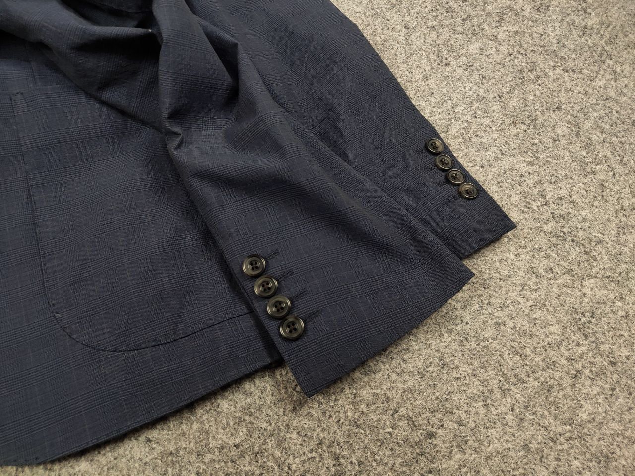 Hardy Amies Hardy Amies Design Wool Cotton Two Button Blazer Jacket Blue Size 48R - 12 Thumbnail