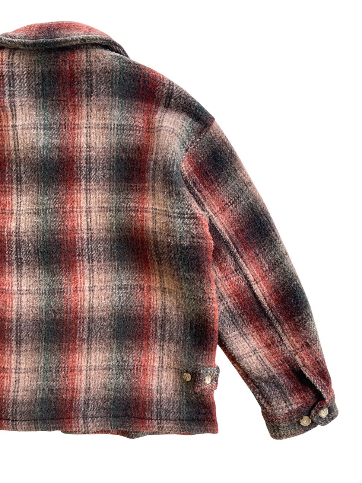 Japanese Brand JAKE Wool Shadow Plaid Blouson Jacket Size US L / EU 52-54 / 3 - 8 Thumbnail