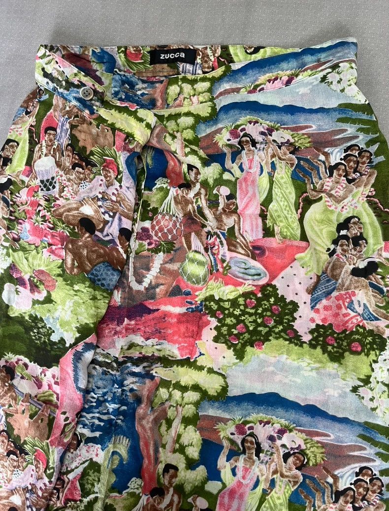 Yohji Yamamoto Vintage Zucca Printed Skirt with Layered Design-2506 Size 30" / US 8 / IT 44 - 8 Thumbnail
