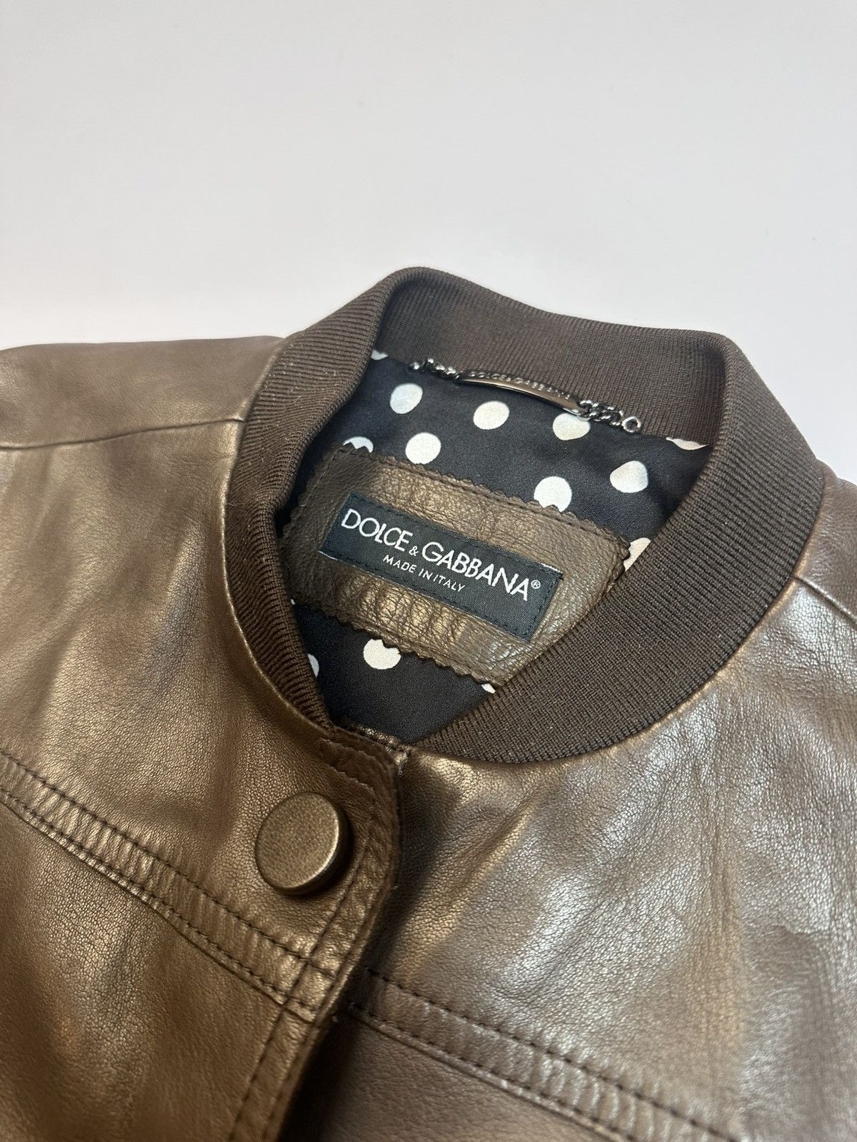 Dolce & Gabbana Dolce&Gabbana Lamb Skin Brown Bomber Jaket Size S / US 4 / IT 40 - 3 Thumbnail