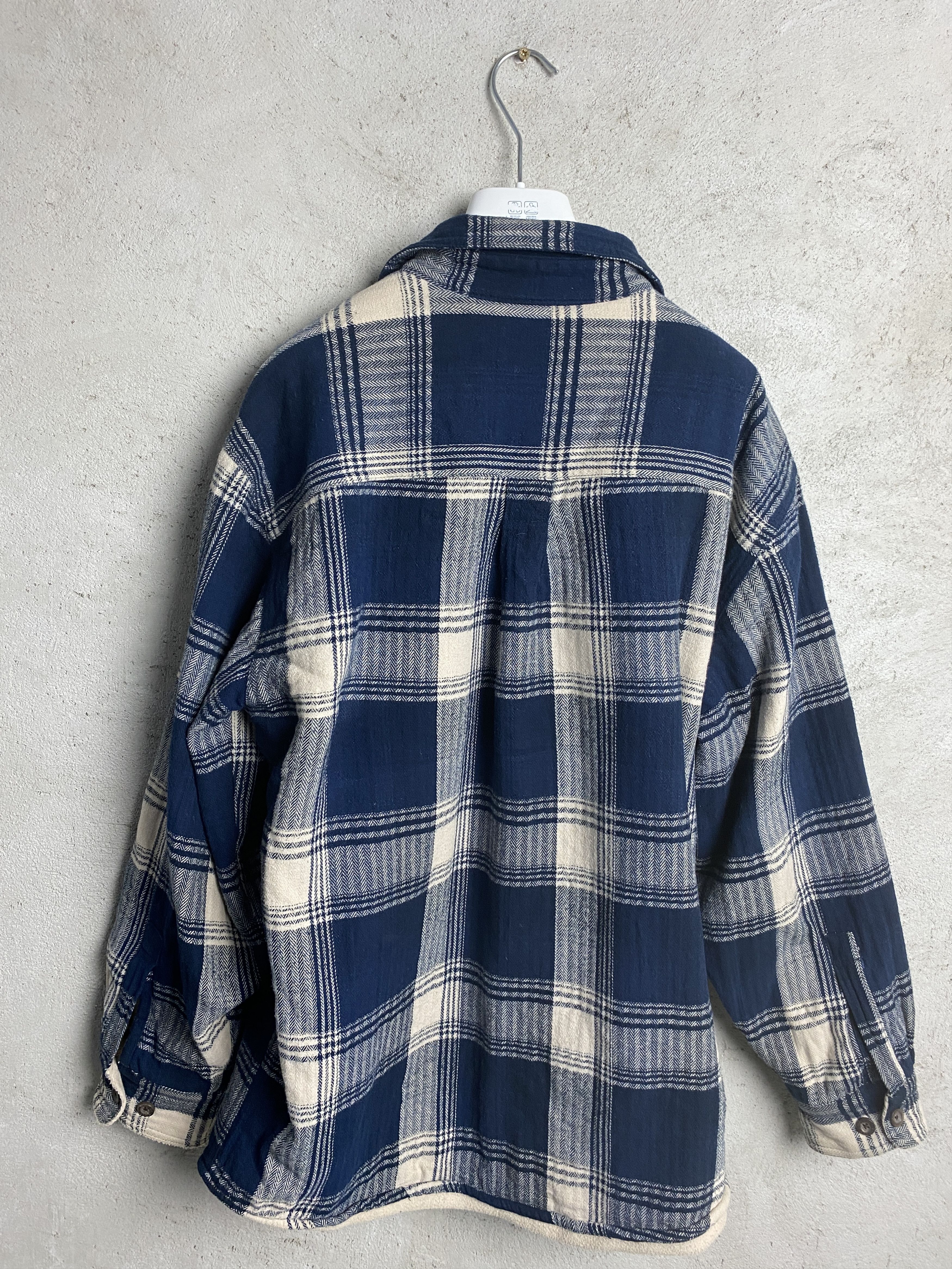 Woolrich Woolen Mills Woolrich Dark Denim Plaid fleece shirt overshirt jacket Size US M / EU 48-50 / 2 - 6 Thumbnail