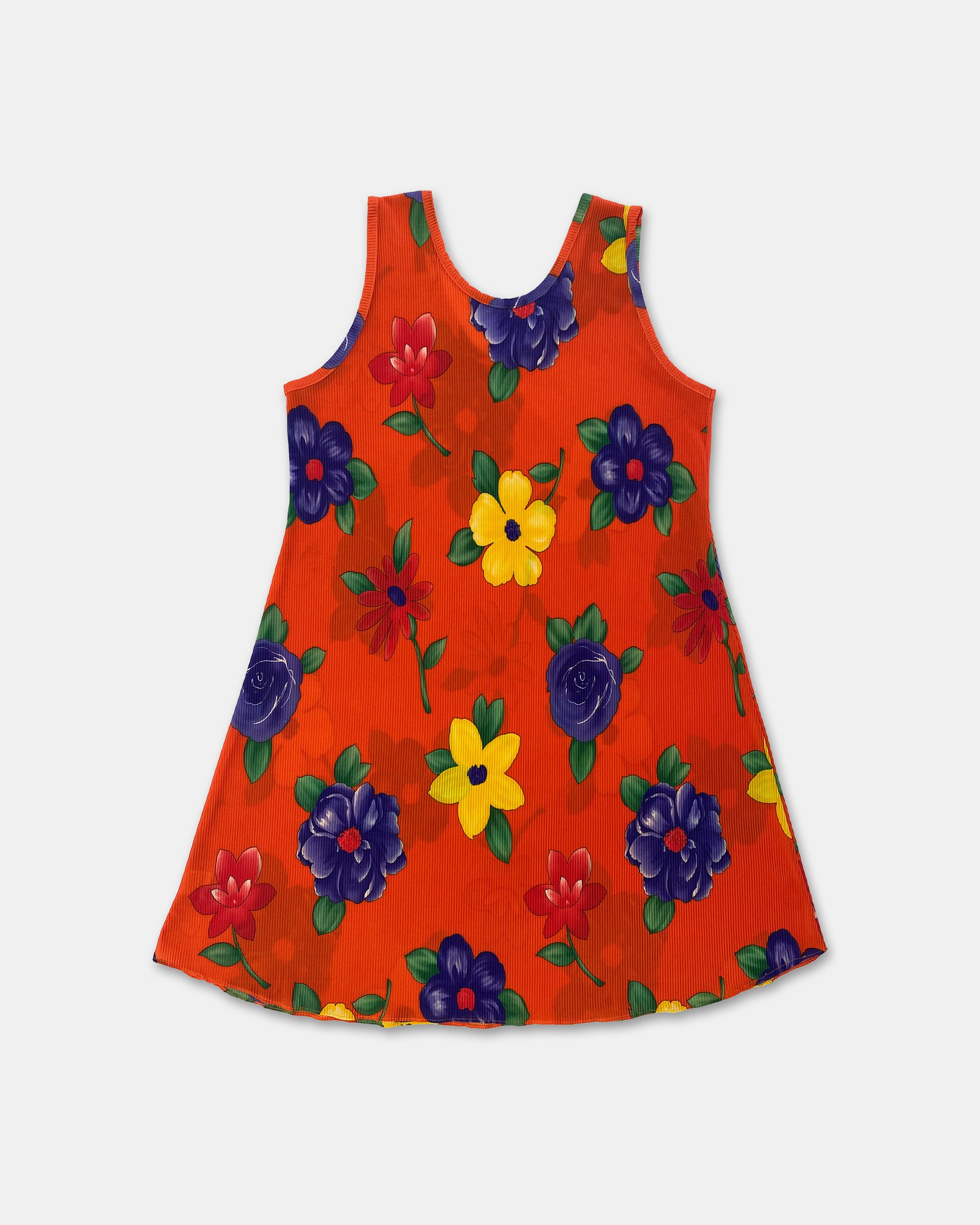 Vintage Made in Korea Floral Plisse Dress Size XL / US 12-14 / IT 48-50 - 4 Thumbnail