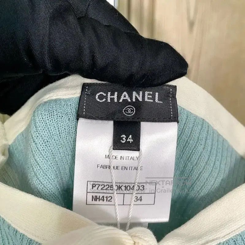 Chanel Chanel Summer Blue Cotton Sleeveless Top . Size S / US 4 / IT 40 - 7 Thumbnail