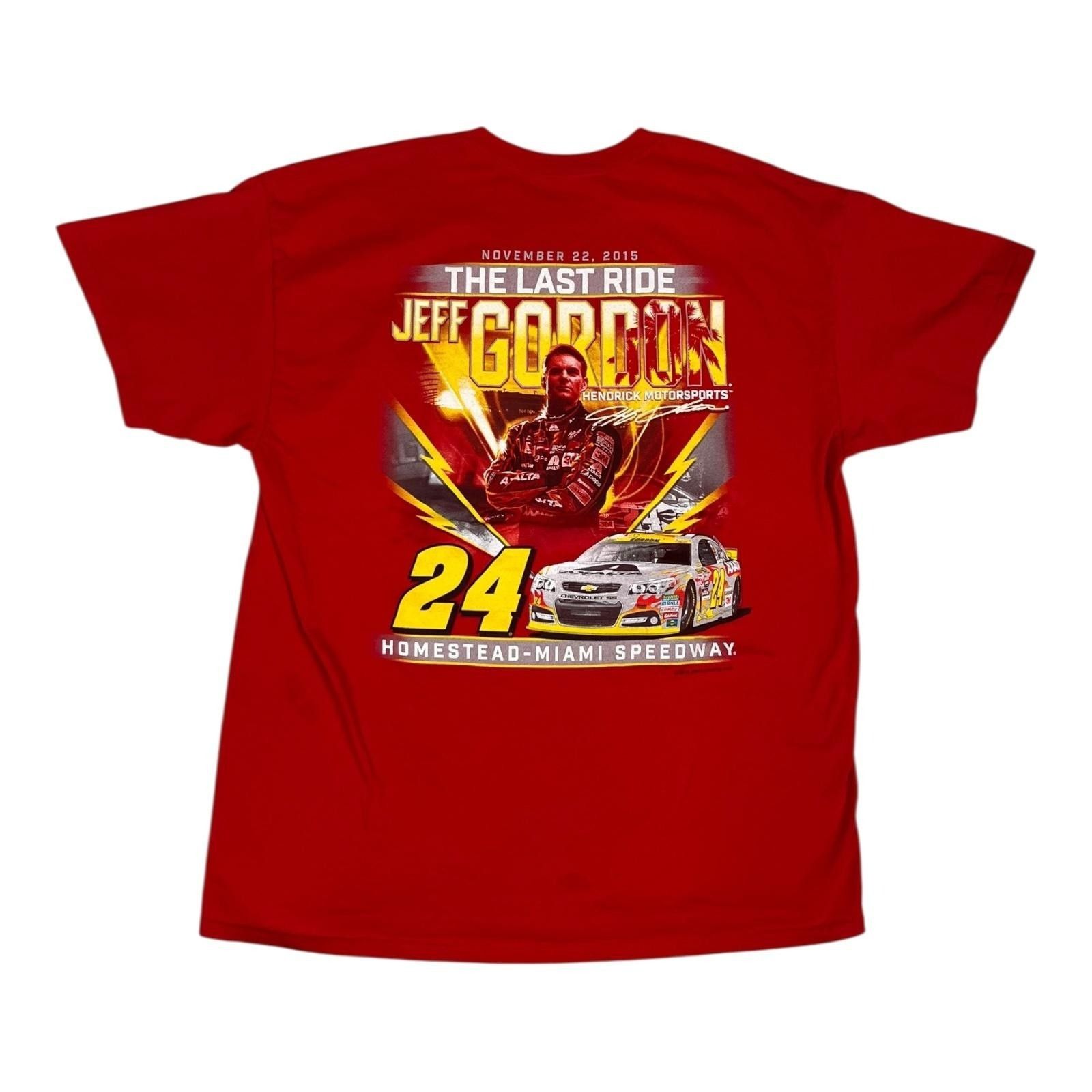 NASCAR Jeff Gordon T-Shirt Size XL NASCAR Last Ride Homestead Miami Size US XL / EU 56 / 4 - 3 Thumbnail