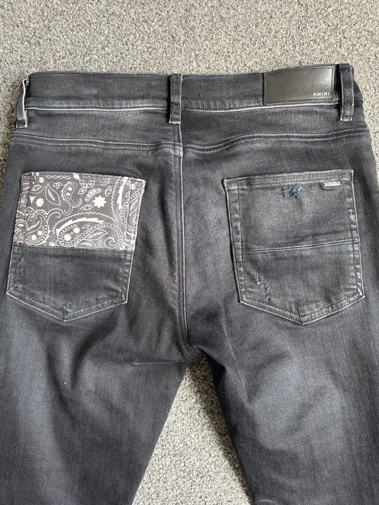 Amiri Amiri Aged Black Patchwork Art Jeans Size US 30 / EU 46 - 7 Thumbnail