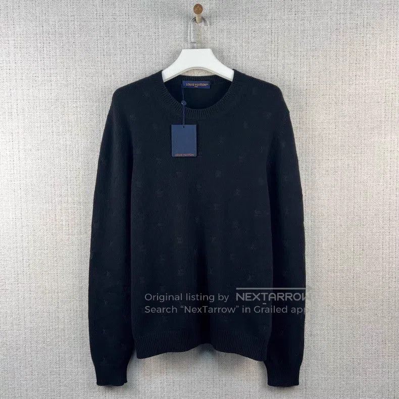 Louis Vuitton Louis Vuitton FW24 Solid logo Embroidered Crew Neck Long S Size US XL / EU 56 / 4 - 1 Thumbnail