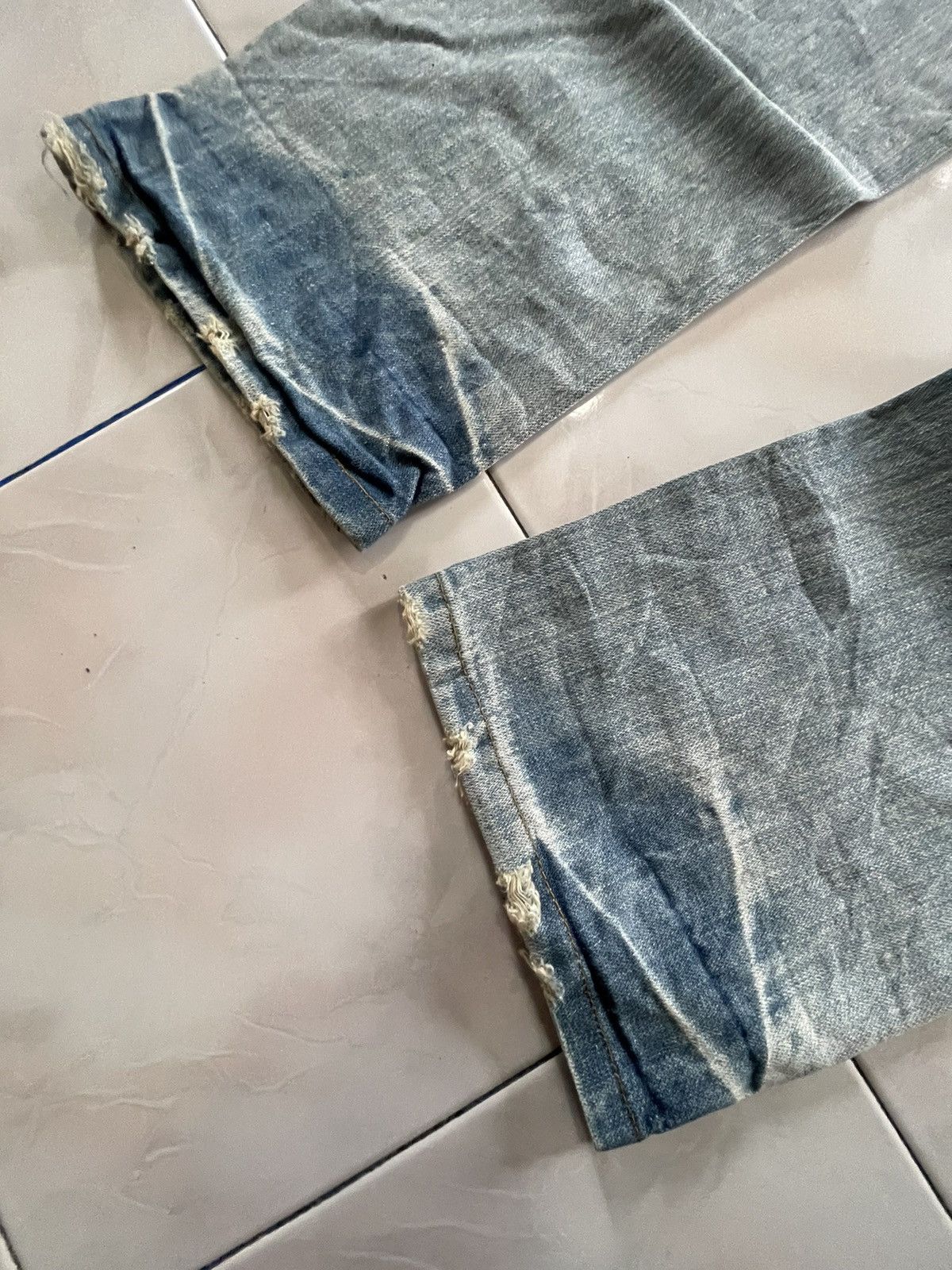 Hysteric Glamour Point Loma Japan I Love ❤️ Surf Patched Faded Wash Jeans Size US 34 / EU 50 - 9 Thumbnail