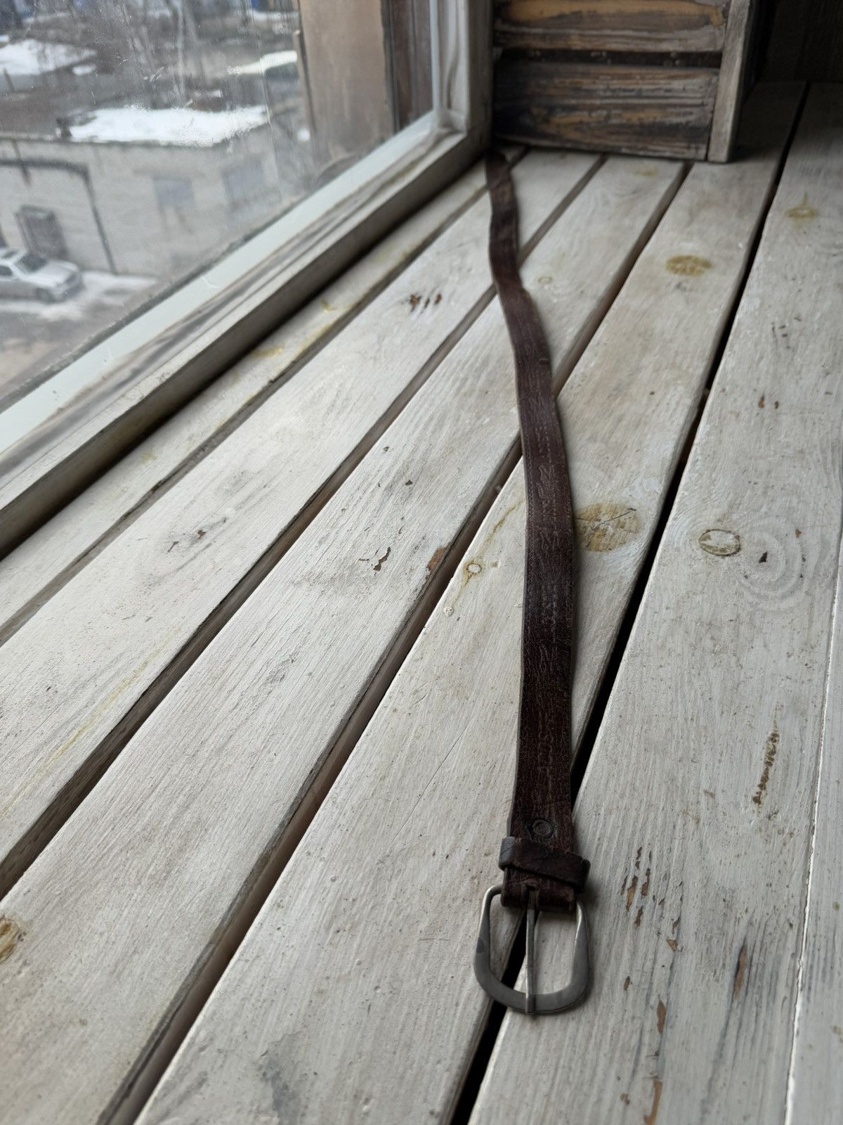 Lacoste × Vintage Rare vintage 70s 80s Lacoste Faded Brown Leather Belt Size ONE SIZE - 3 Thumbnail