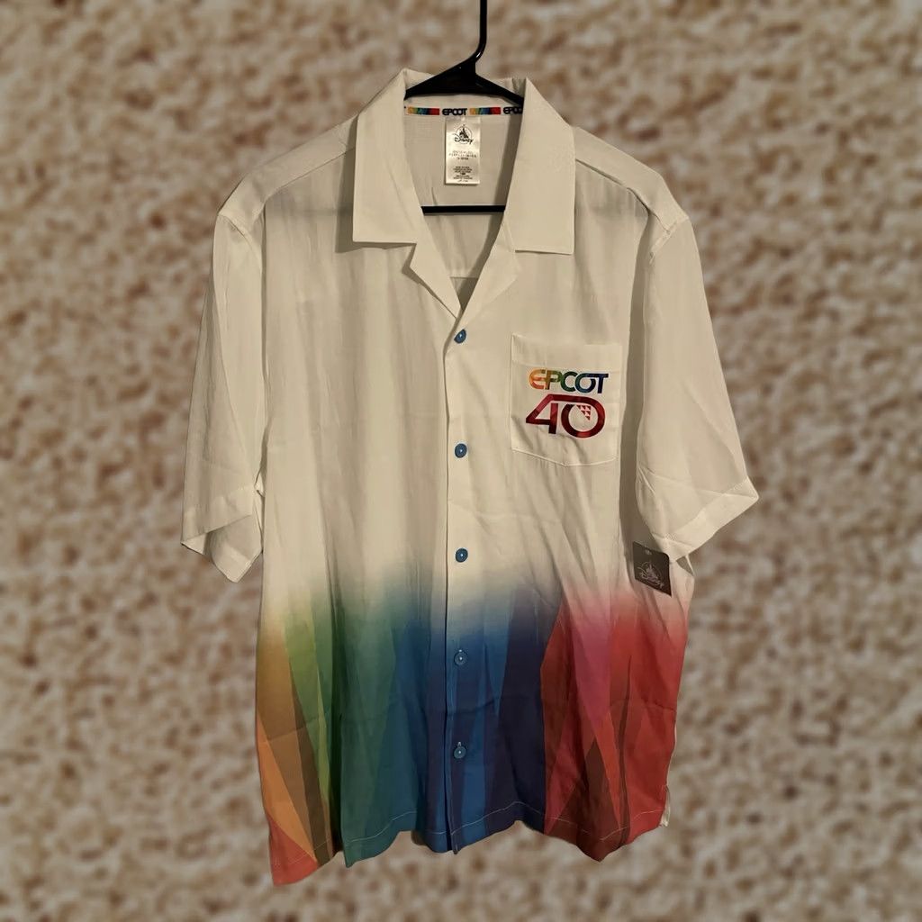 Disney VINTAGE Epcot 40th Anniversary Disney World S/S Button Up Hawaiian Shirt Mens L New Size US L / EU 52-54 / 3 - 1 Thumbnail