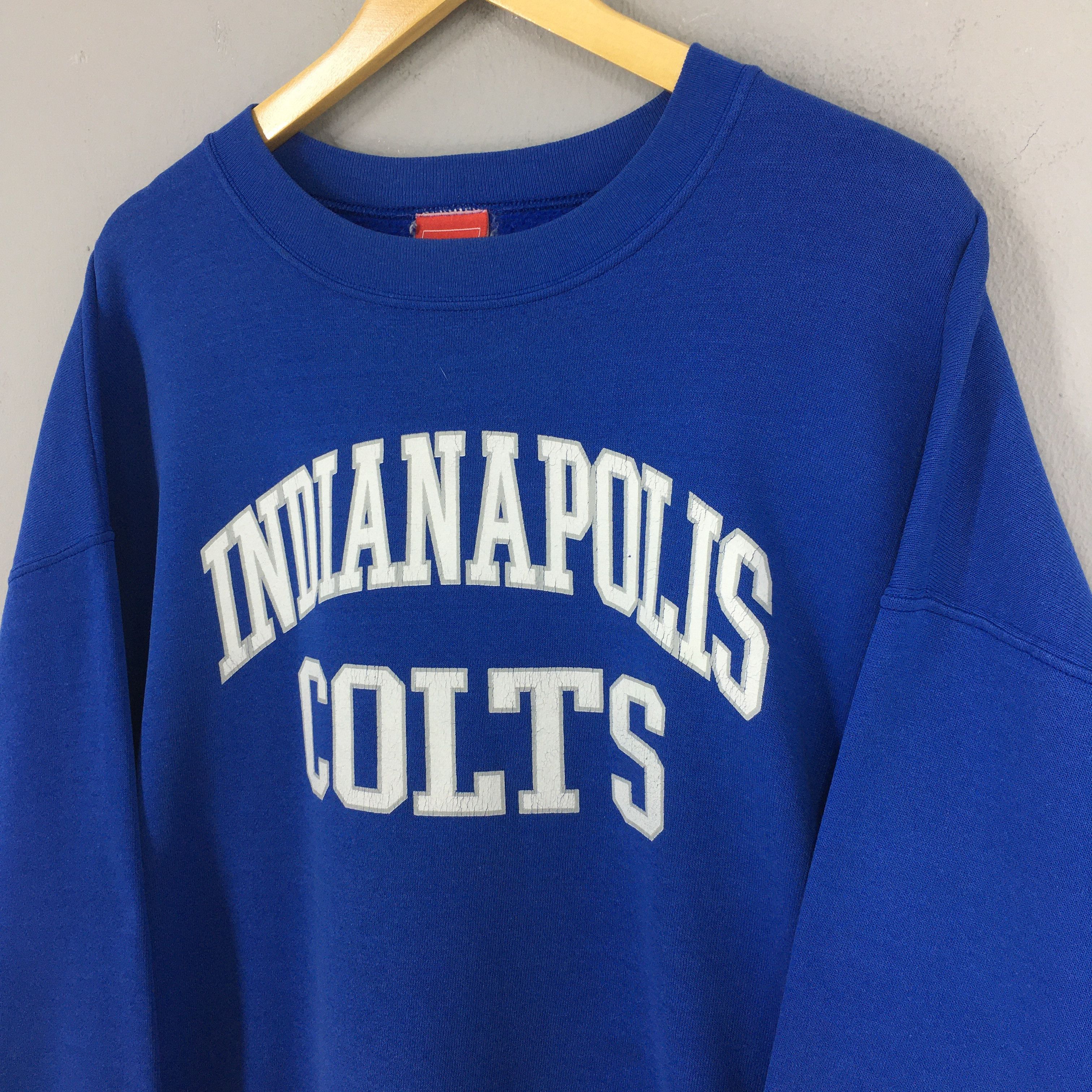 NFL × Vintage Vintage 90s Indianapolis Colts NFL Sweatshirt 2XLarge Size US XXL / EU 58 / 5 - 3 Thumbnail