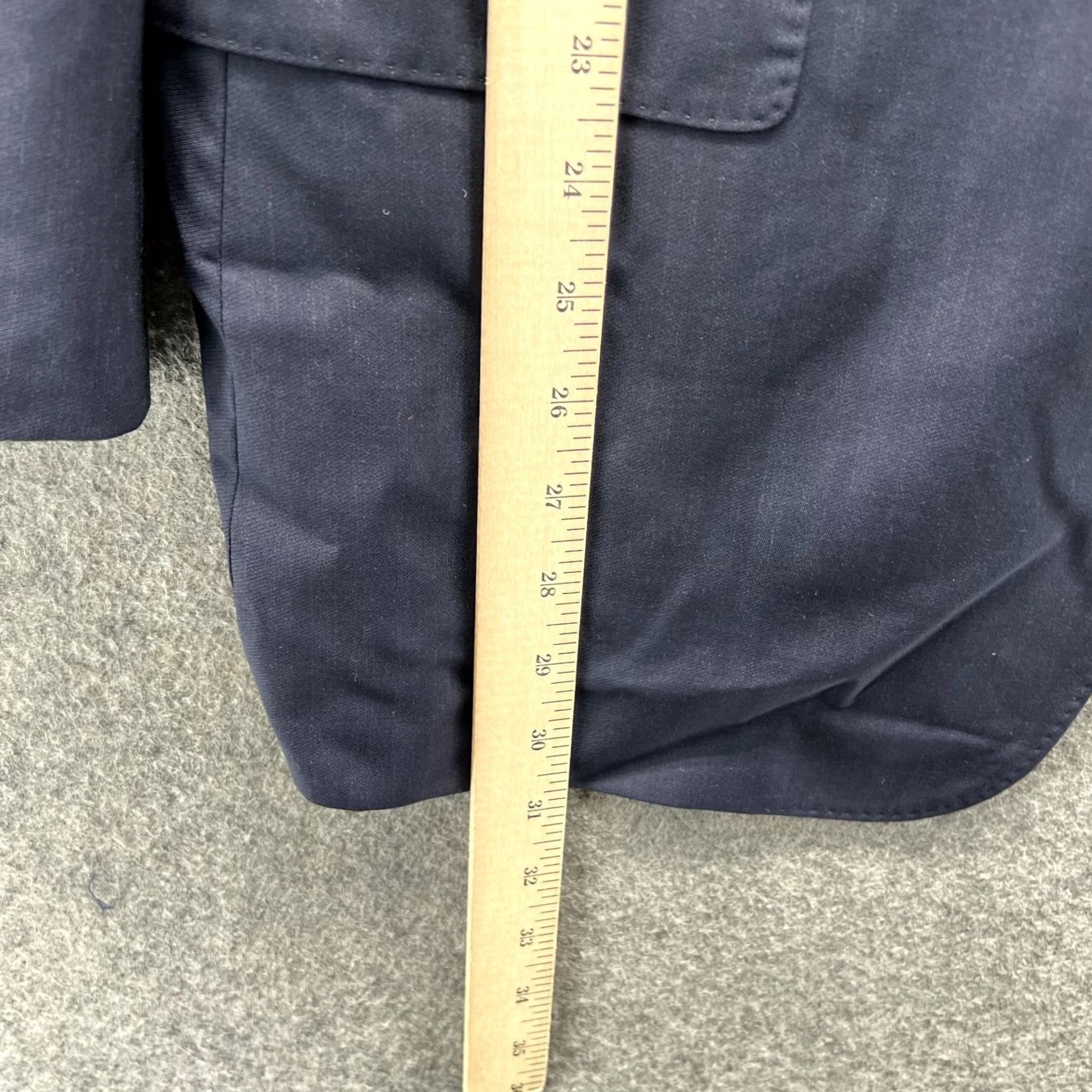 Armani Armani Collezioni Blazer Mens 42R Blue Wool Sport Coat Jacket Jacket/Coat Regular Single-Breasted Two-Button Italy Suit/Casual/Tuxedo Style Mens Size 42R - 2 Thumbnail