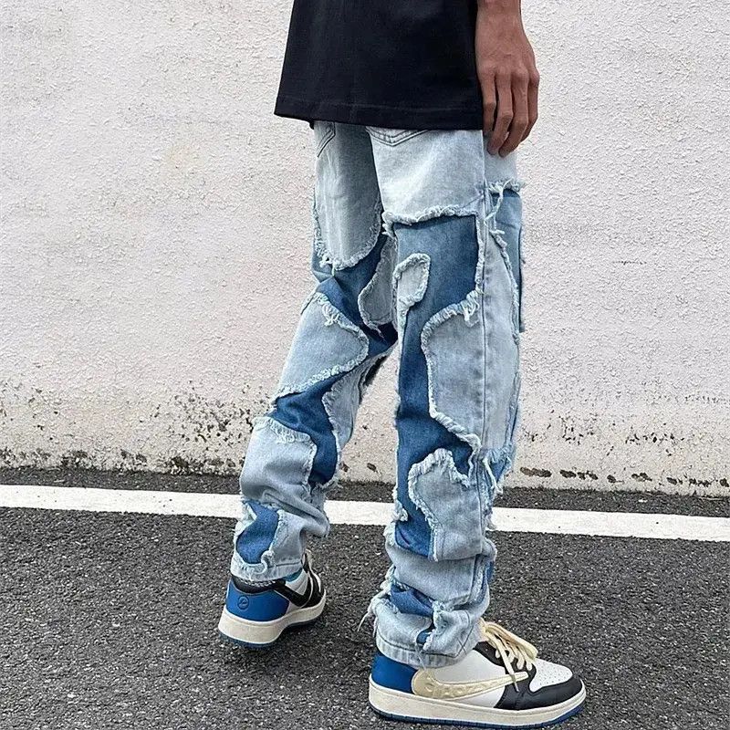 Japanese Brand Grunge Clothes Y2K Streetwear Hole Ripped Stacked Jeans Size US 30 / EU 46 - 4 Thumbnail