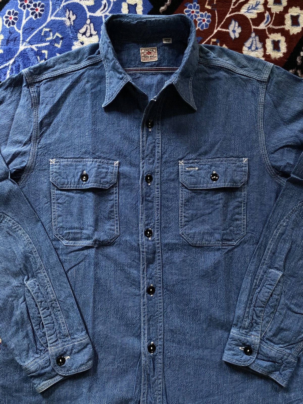 Sugar Cane Sugar Cane Hickory Indigo Denim Work Shirt Size US M / EU 48-50 / 2 - 4 Thumbnail