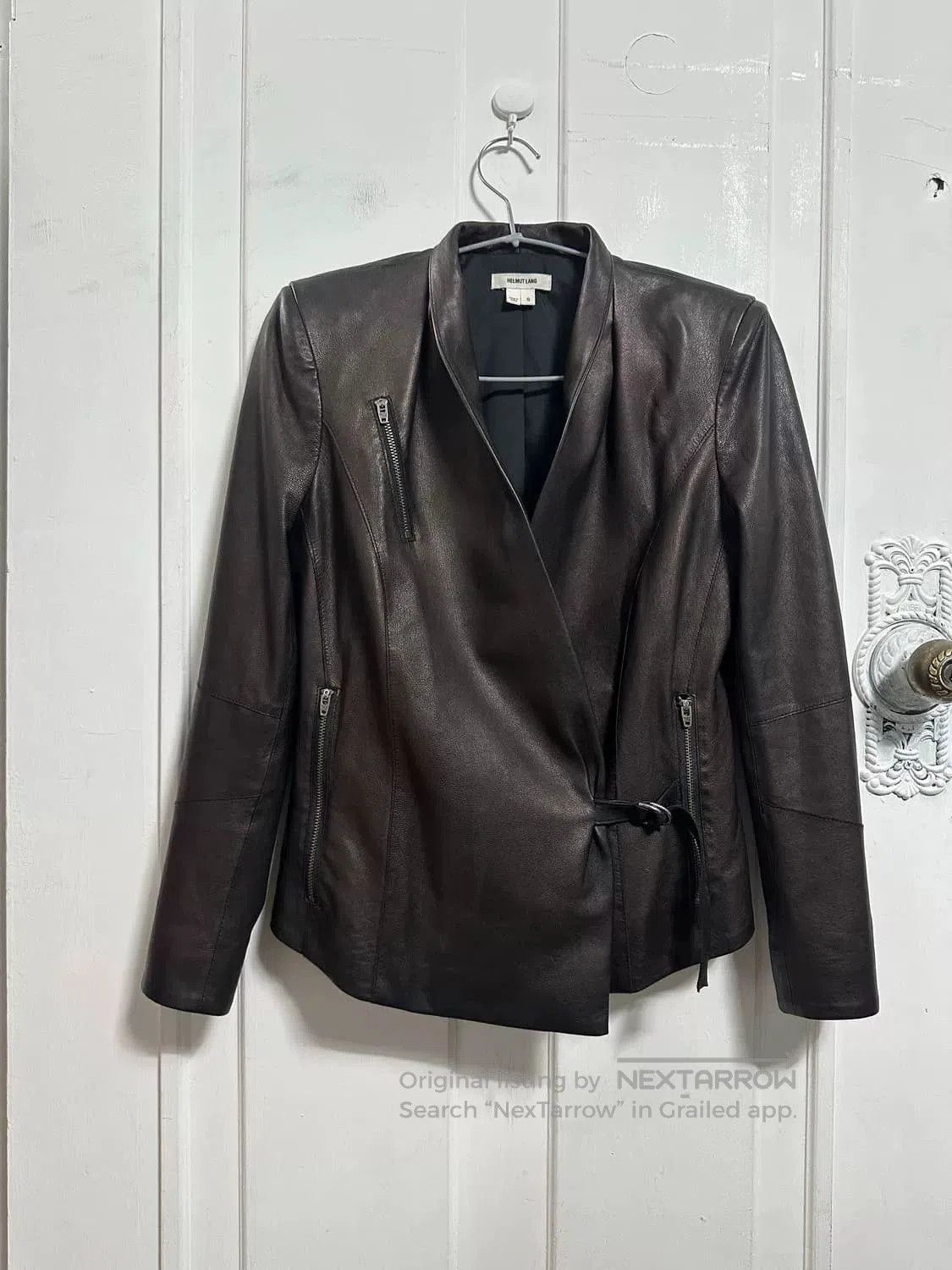 ジャケット・アウター HELMUT LANG drape Sheep Leather Jacket Helmut Lang Leather Flight Jacket | WWW.HELMUTLANG.COM