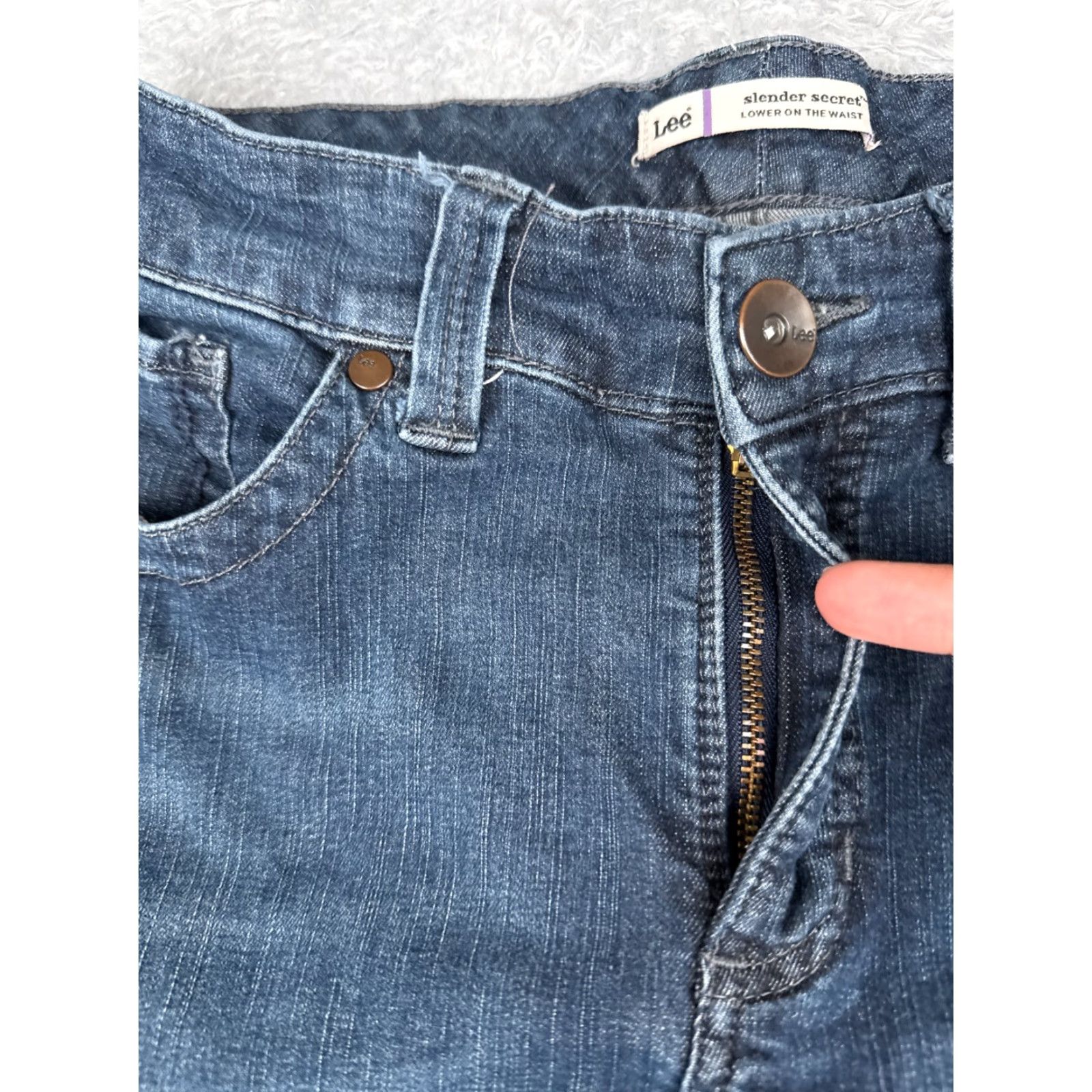 Lee VINTAGE Lee Jeans Women 10 Bootcut Denim Mid Rise 29in Waist Distressed Cotton Blend Womens Size 32" / US 10 / IT 46 - 5 Thumbnail