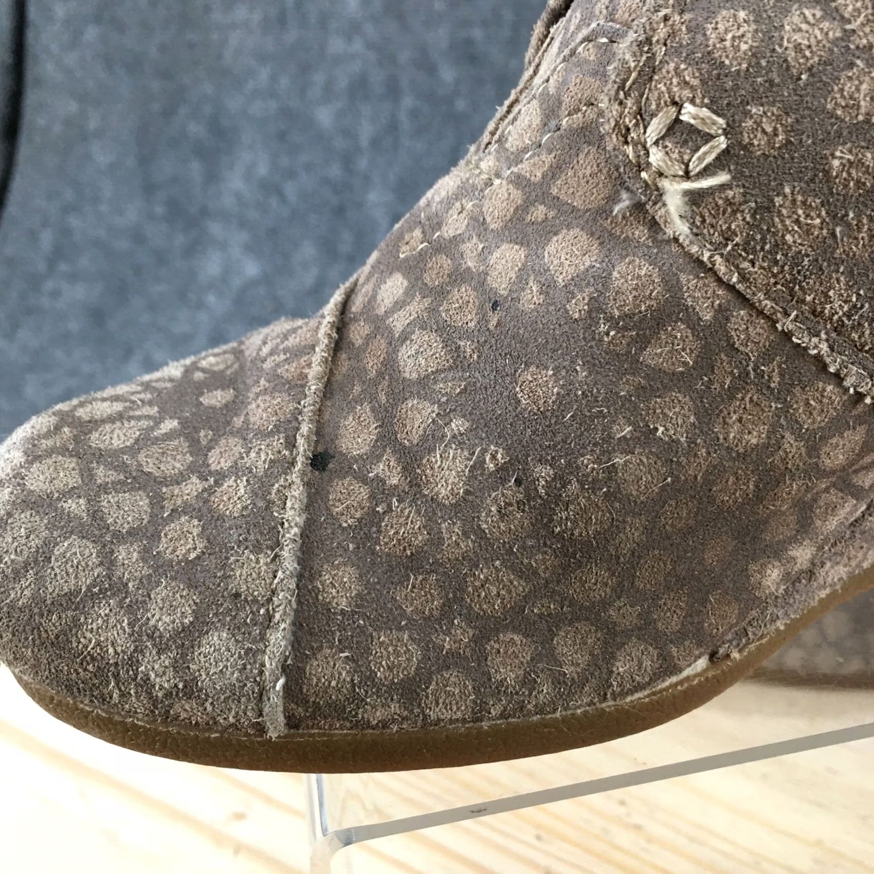 Toms TOMS Boots Womens 8.5 Desert Brown Herringbone Wedge Heels Casual Bootie Size US 9 / IT 39 - 5 Thumbnail