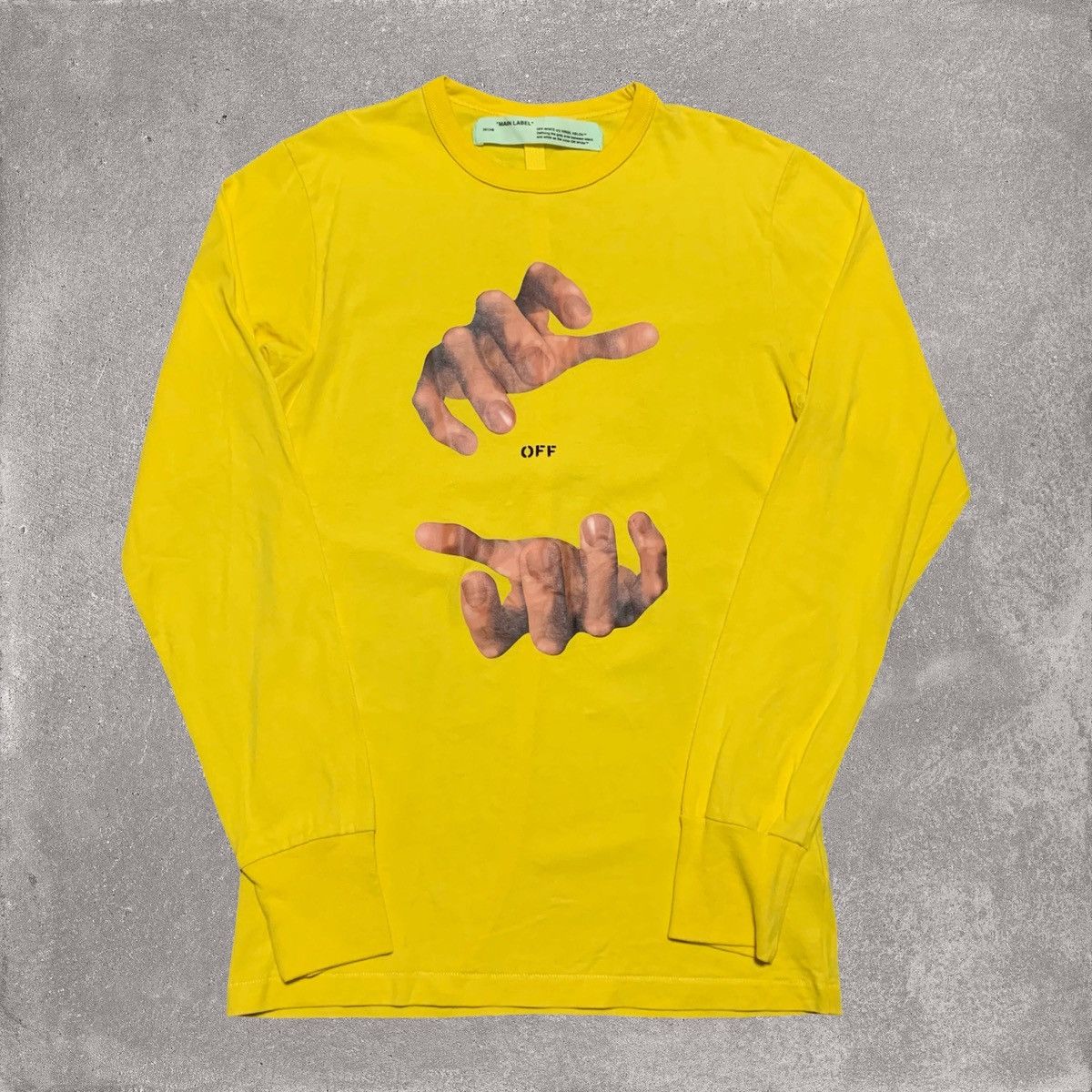 Off-White Off White XS Hand Arrows Yellow Long Sleeve Top Virgil Abloh Size US XS / EU 42 / 0 - 1 Thumbnail
