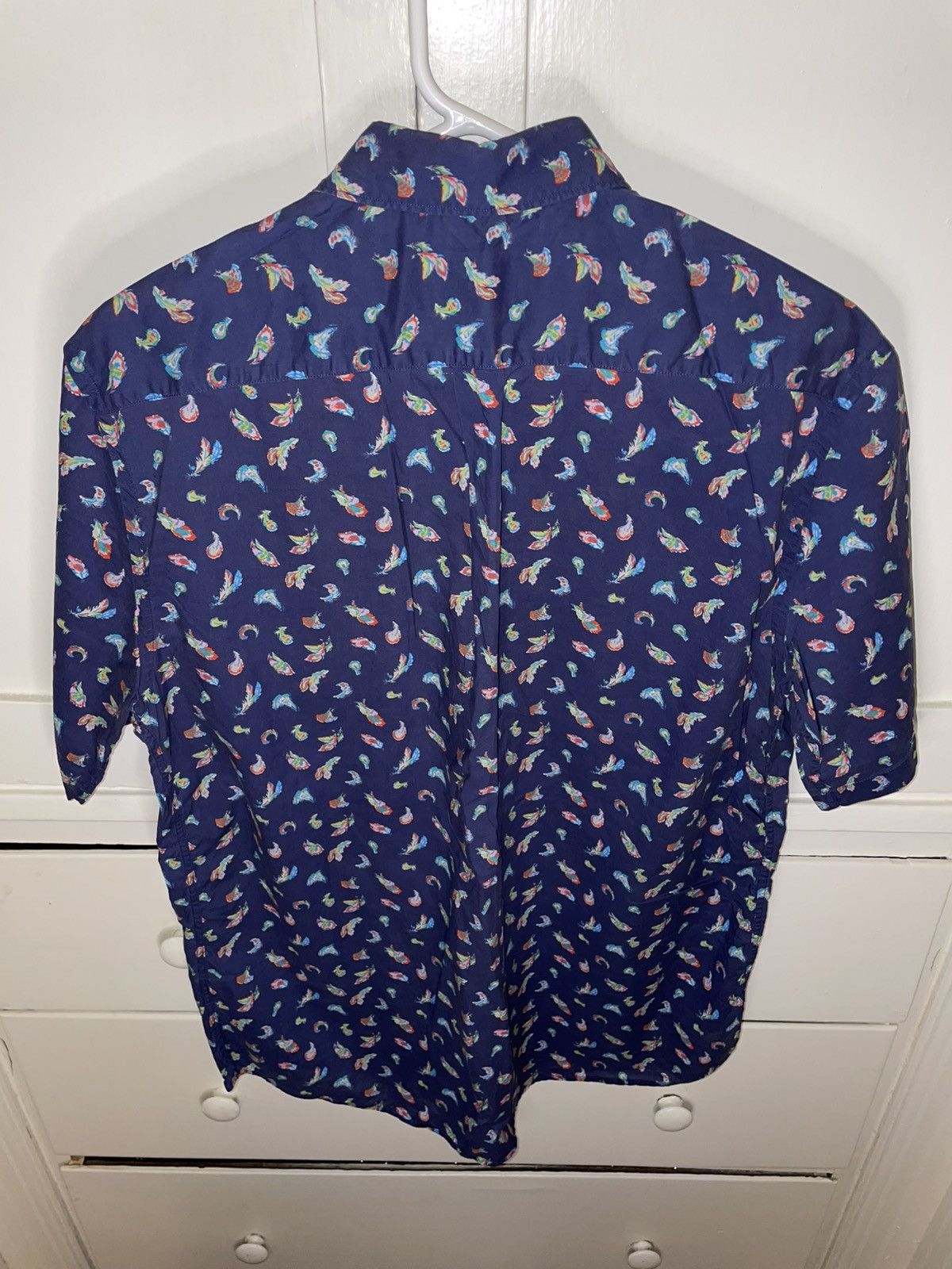 Liberty Liberty of London short sleeve button down, blue paisley, XL Size US XL / EU 56 / 4 - 4 Thumbnail