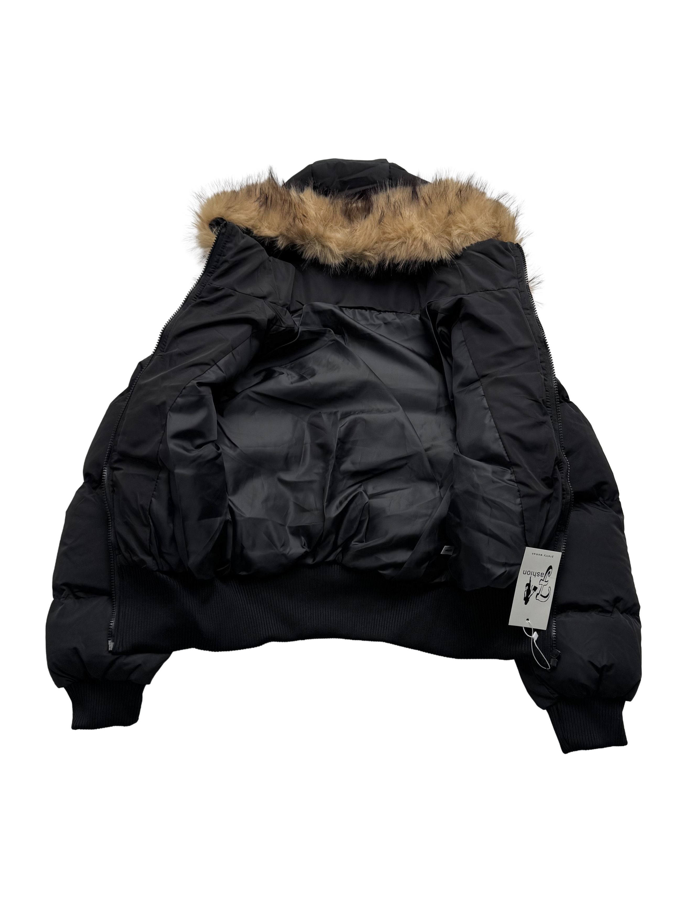 Vintage Vintage Cropped Jacket With Faux Fur Hood Size S / US 4 / IT 40 - 9 Thumbnail
