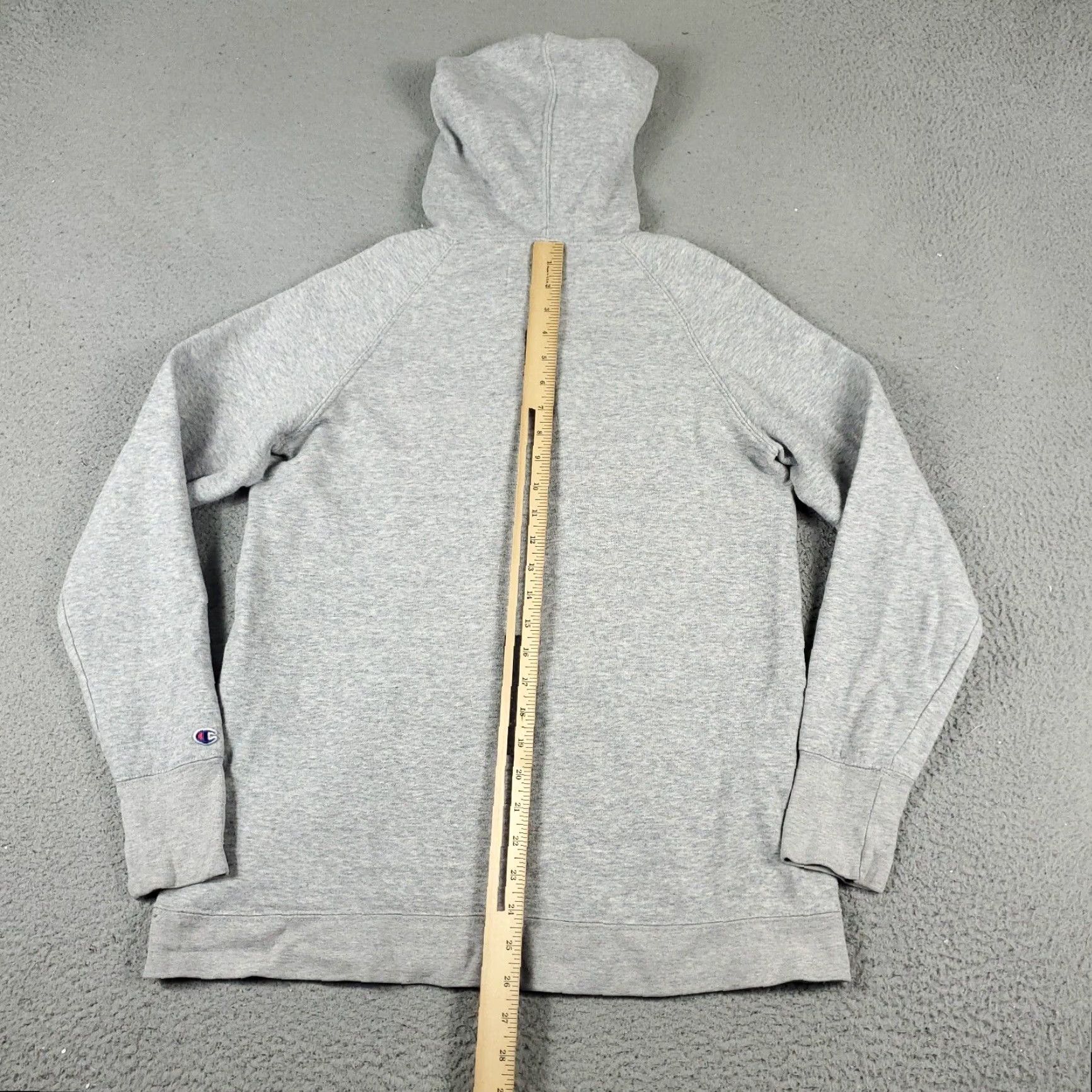 Champion VINTAGE Champion Hoodie Women’s Medium Gray Camouflage Fleece Pullover All Seasons Size M / US 6-8 / IT 42-44 - 7 Thumbnail