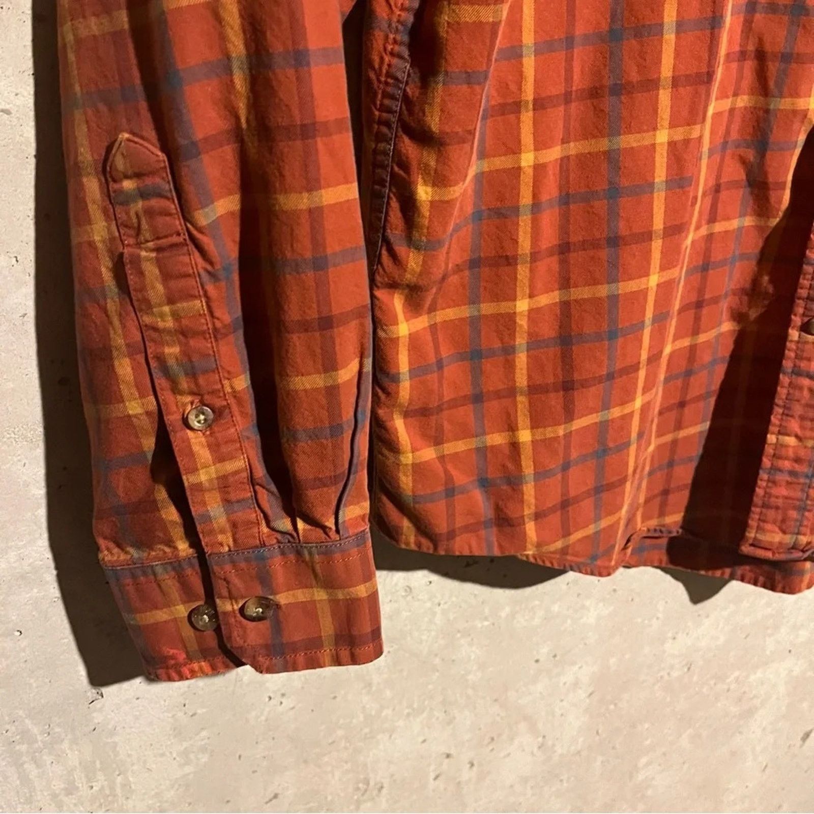Eddie Bauer Eddie Bauer Shirt XL Orange Plaid Long Sleeve Button Up Size US XL / EU 56 / 4 - 4 Thumbnail