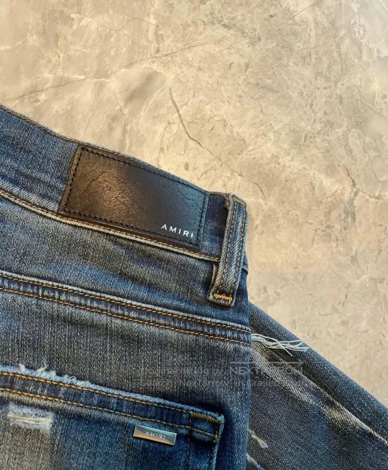 Amiri Amiri Size 32 Artistic Patchwork Blue Jeans Size US 32 / EU 48 - 3 Thumbnail