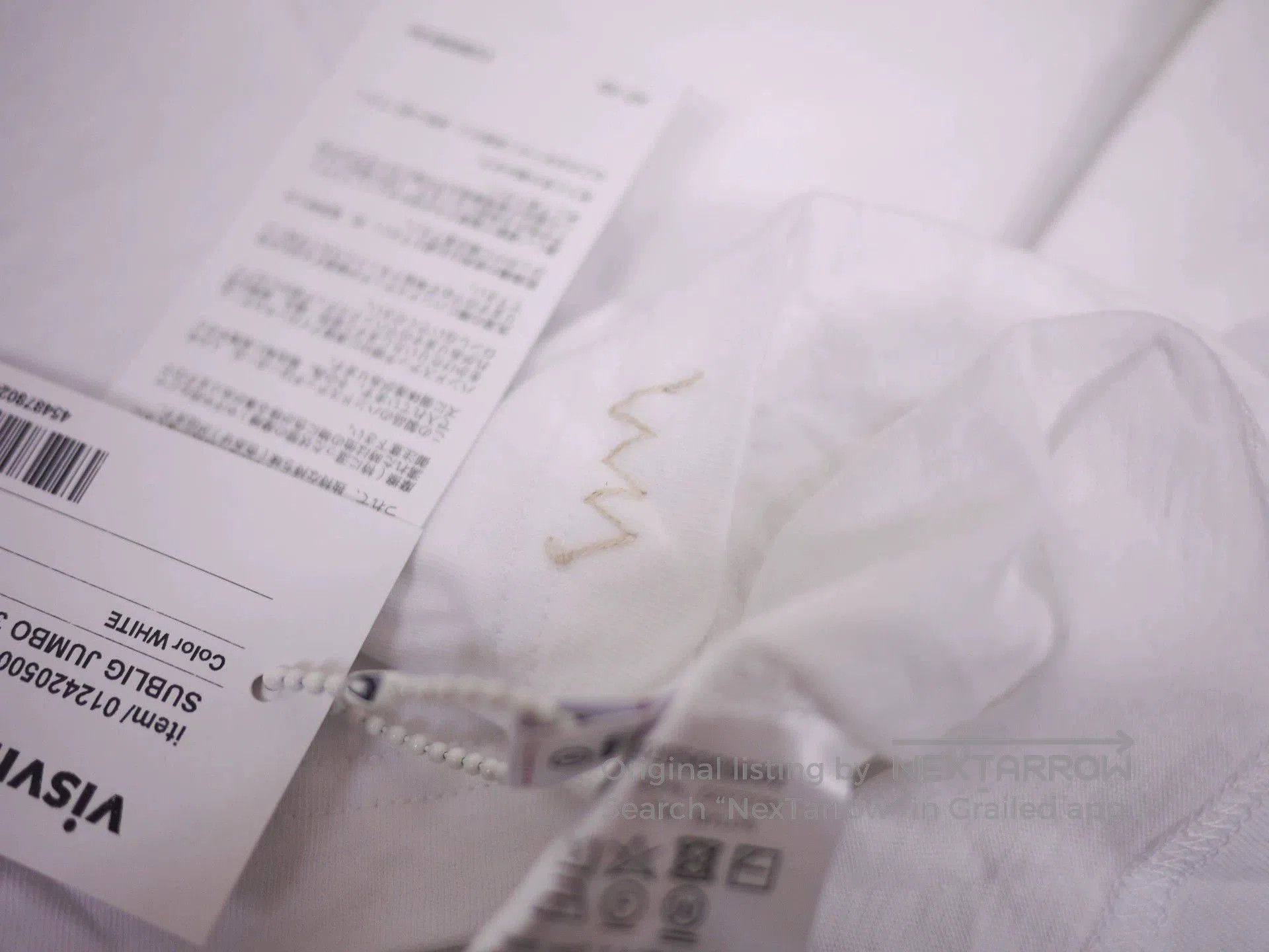 Visvim White Short Sleeve T-Shirt with Chest Pocket. Size US XL / EU 56 / 4 - 5 Thumbnail