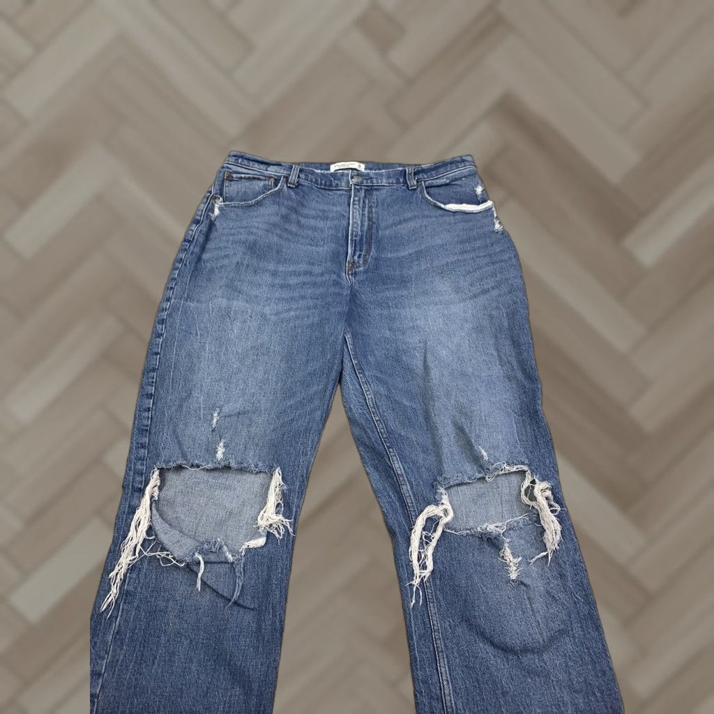 Abercrombie & Fitch Abercrombie & Fitch Jeans 33/16r Blue 90's Straight High Rise Curve Love Womens Jeans 30 In Inseam Size 24" / US 00 / IT 34 - 1 Thumbnail