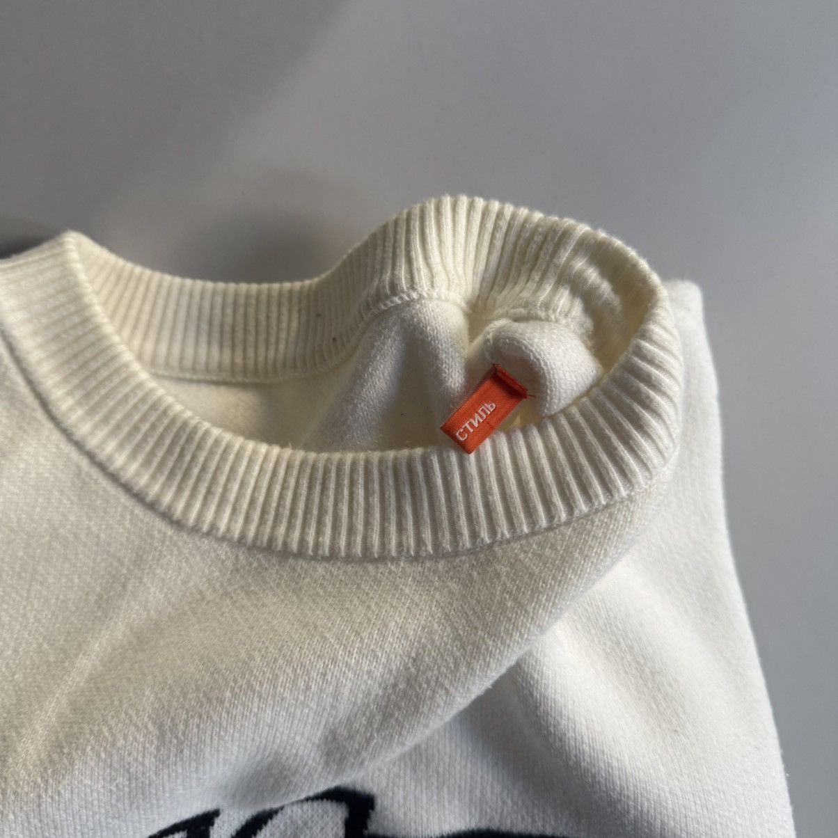 Heron Preston Heron Preston - Style White Sweater FW18 Size US L / EU 52-54 / 3 - 3 Thumbnail