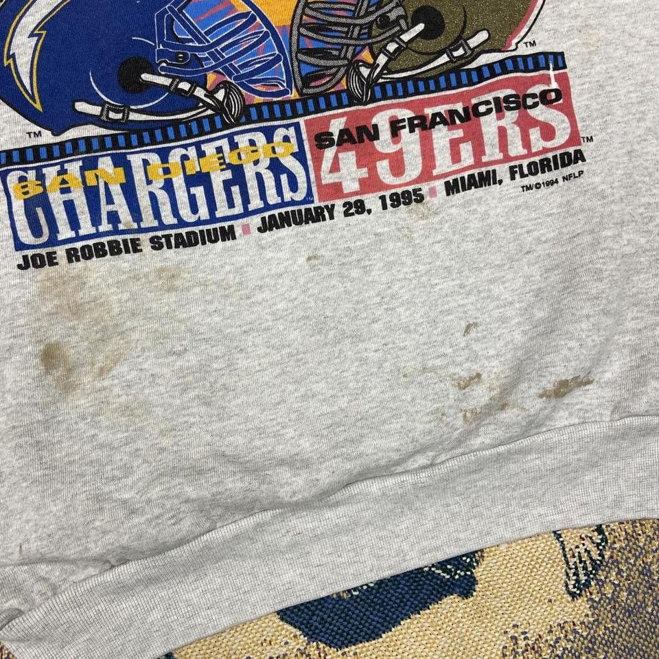 Vintage VTG Distressed Super Bowl XXIX Chargers Vs 49ers Sweatshirt Size US XL / EU 56 / 4 - 5 Thumbnail