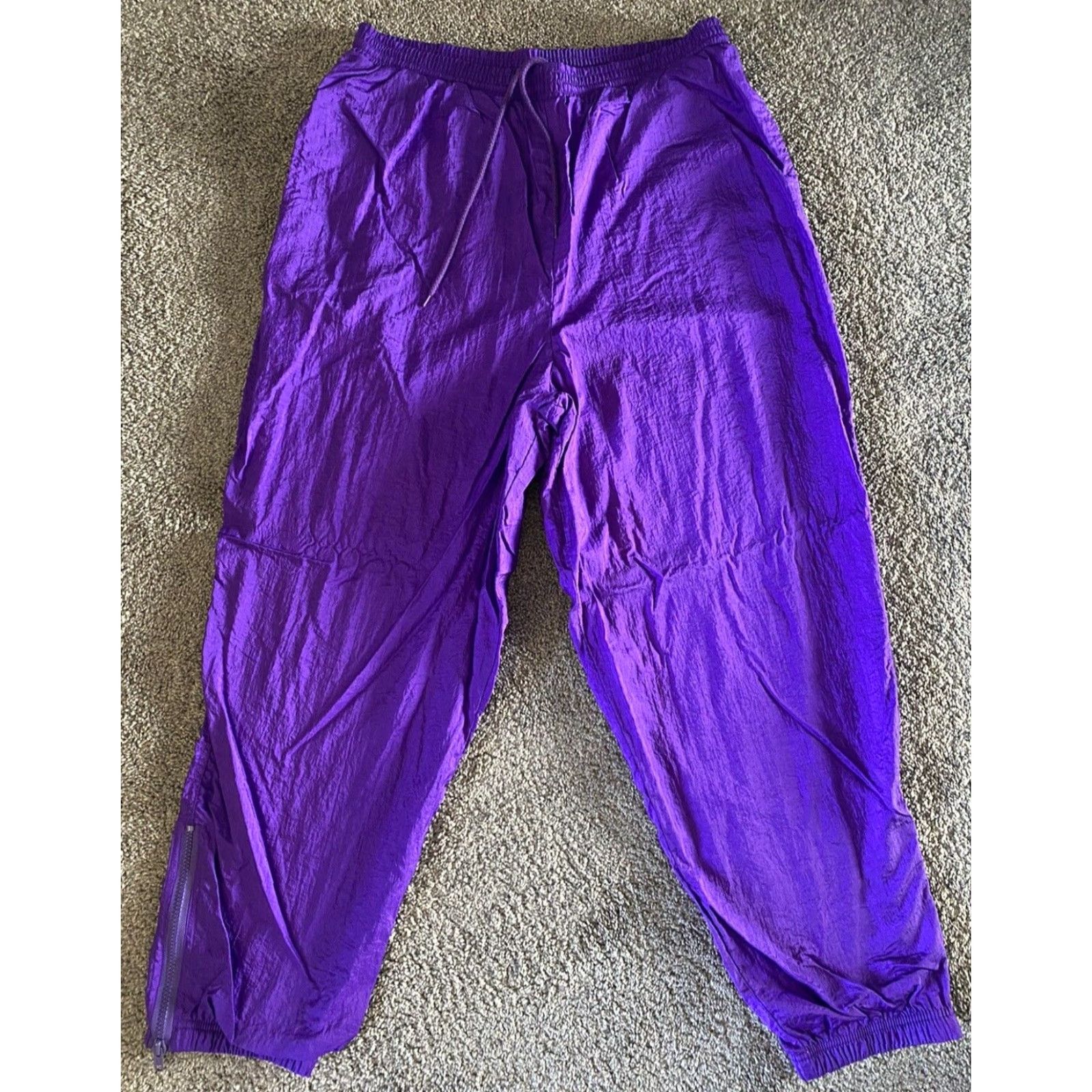 Vintage VINTAGE Milano Sport Windbreaker Pants Purple Men’s L Nylon Shell Pants 90s Outdoor Activewear Men’s Size US 33 - 2 Thumbnail