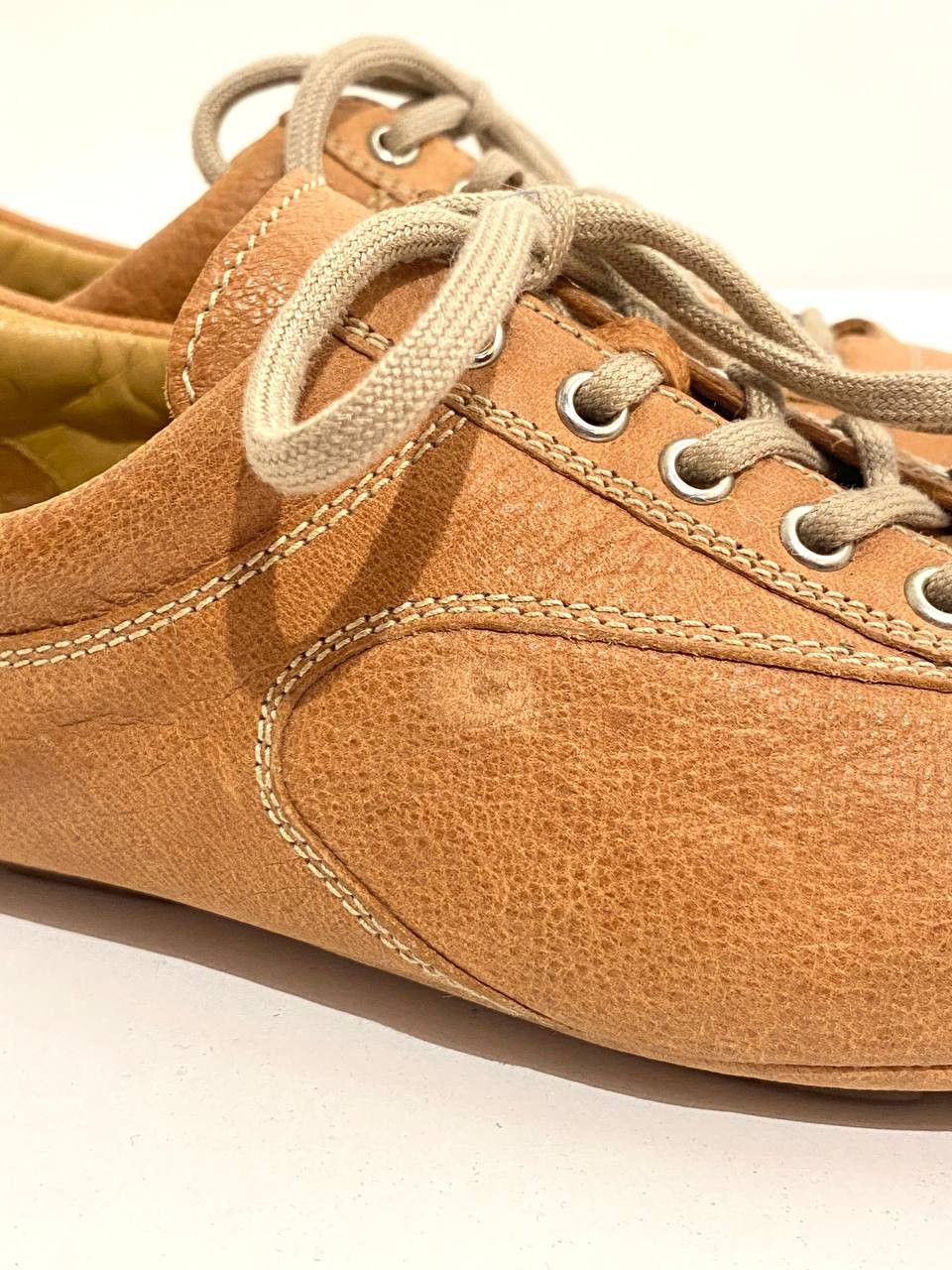 Prada Prada Car Shoe Bowling Low Top Lace Up Sneakers Retro Shoes Size US 7.5 / IT 37.5 - 12 Thumbnail