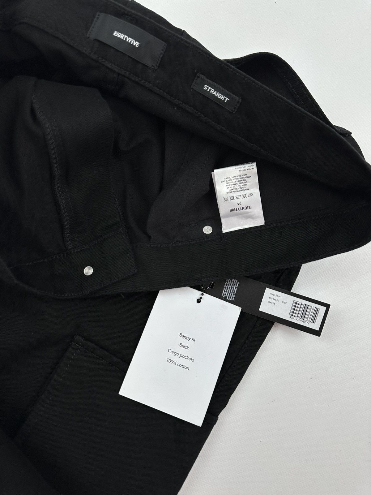 Vintage EightyFive Black Cargo Baggy Pants Size US 38 / EU 54 - 11 Thumbnail