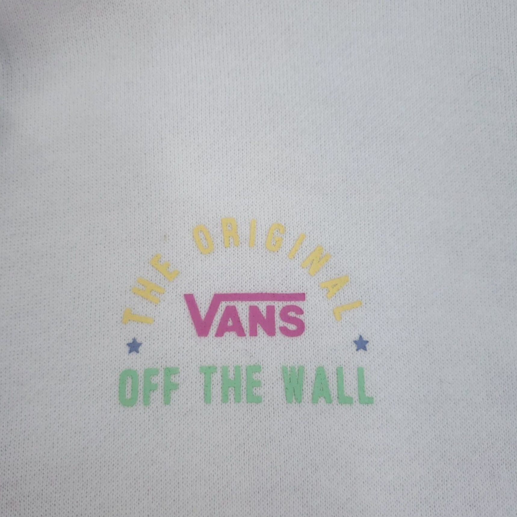 Vans VANS Hoodie Womens Large White Long Sleeve Pullover Hooded Skate Punk Crop Top Shirt Size L / US 10 / IT 46 - 7 Thumbnail